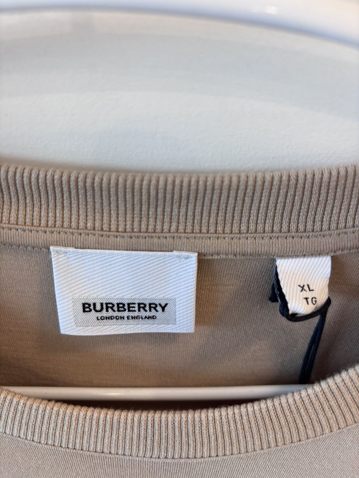 Burberry BURBERRY Check Ekd Cotton T Shirt Black Size US XL / EU 56 / 4 - 4 Thumbnail