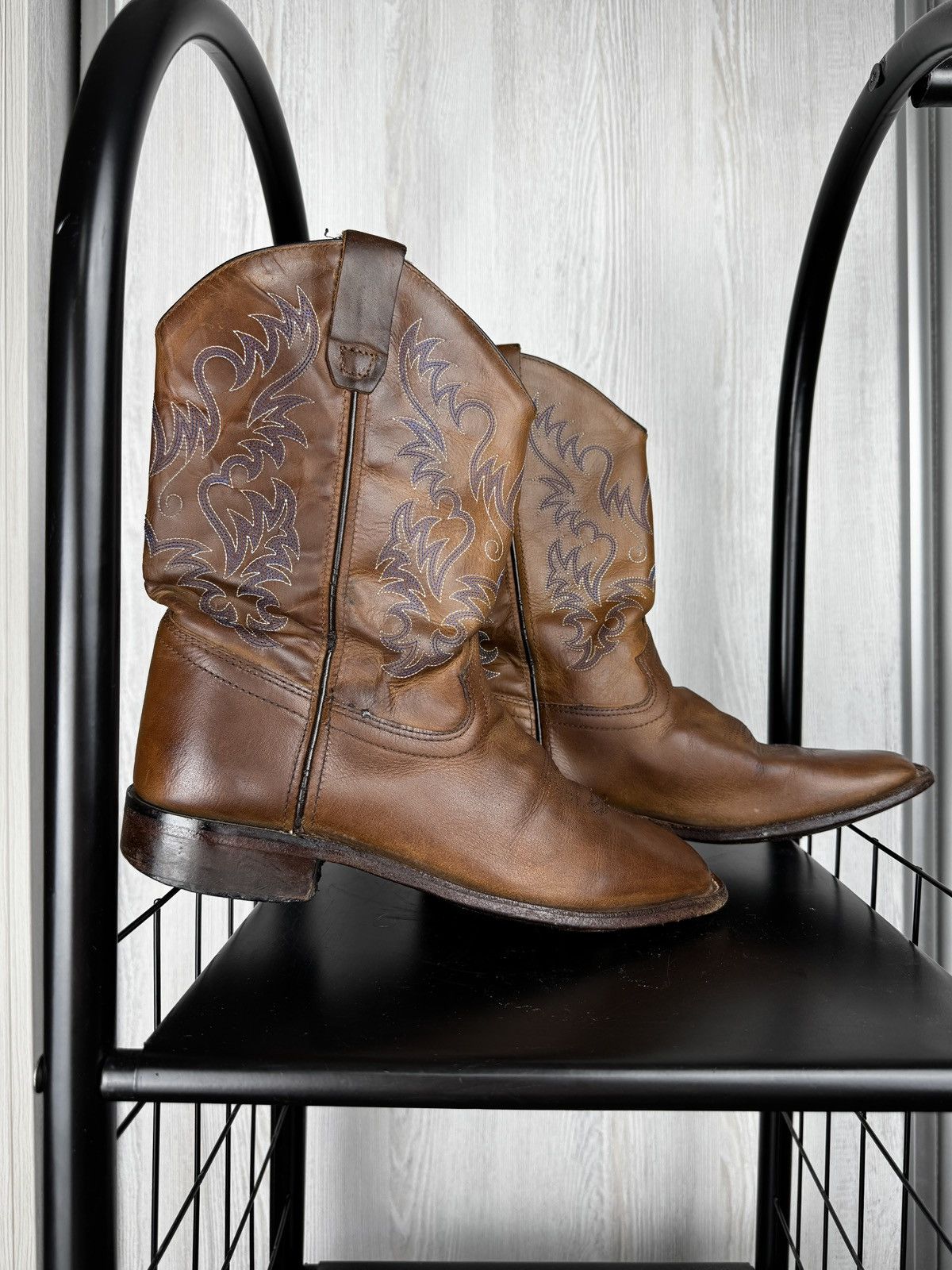 Cowboy Equipment Tin Star Boots Cowboy Western Texas Leather shoes size 6.5D Size US 6.5 / EU 39-40 - 11 Thumbnail