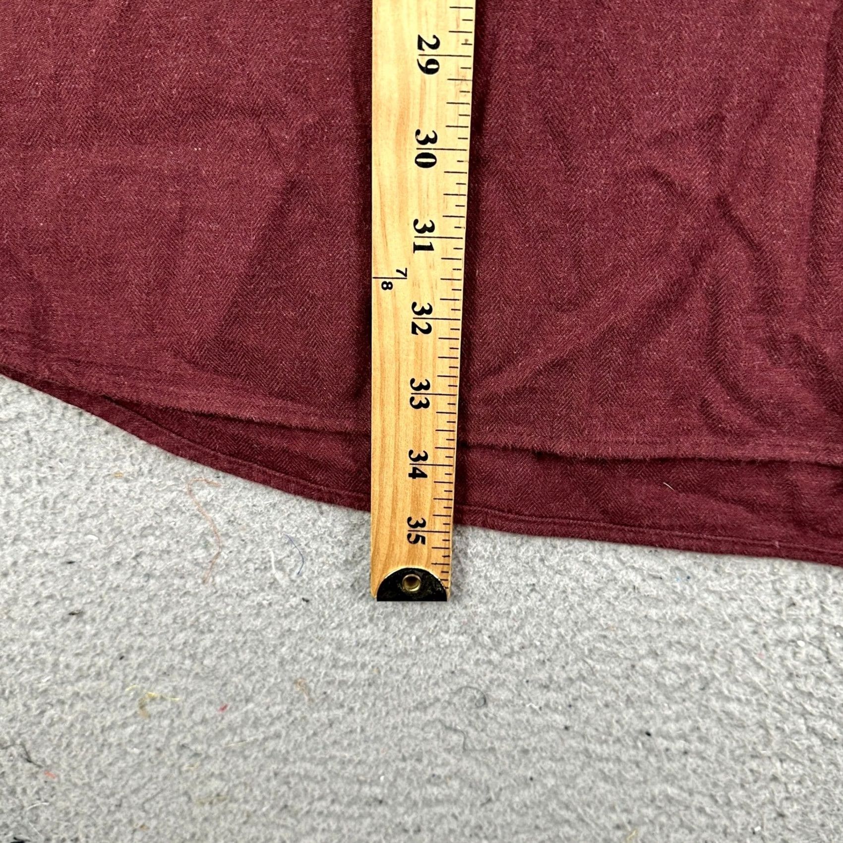 Vintage L.L. Bean Shirt Thick Flannel Men 2XL Tall Maroon Pocket Button Down Long Sleeve Shirt Mens 2XLT Red Pocket Button-Down Flannel 100% Cotton Size US XXL / EU 58 / 5 - 7 Thumbnail