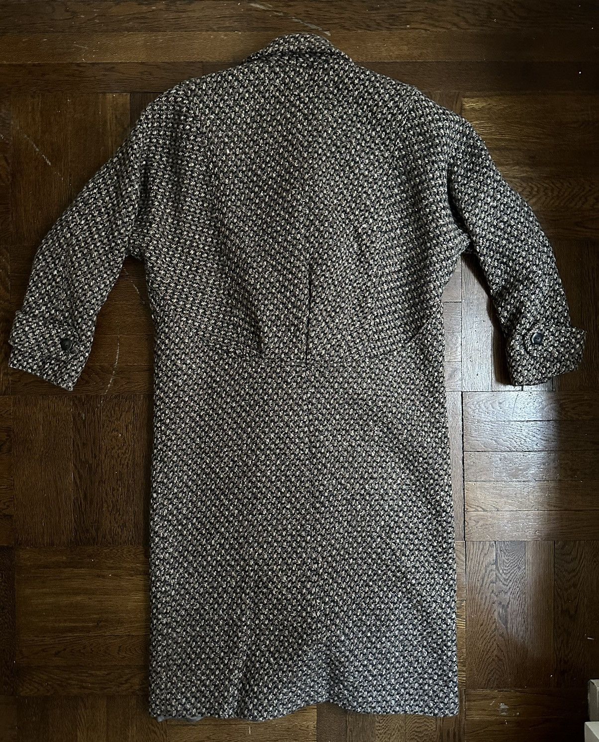 Vintage Vintage Wool Tweed Coat / Double Breasted Over Coat Size M / US 6-8 / IT 42-44 - 2 Thumbnail