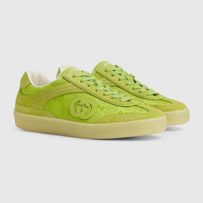 Gucci o1loc1c0326 812656 Women's G75 Sneakers in Acid Green Size US 12 / IT 42 - 2 Thumbnail