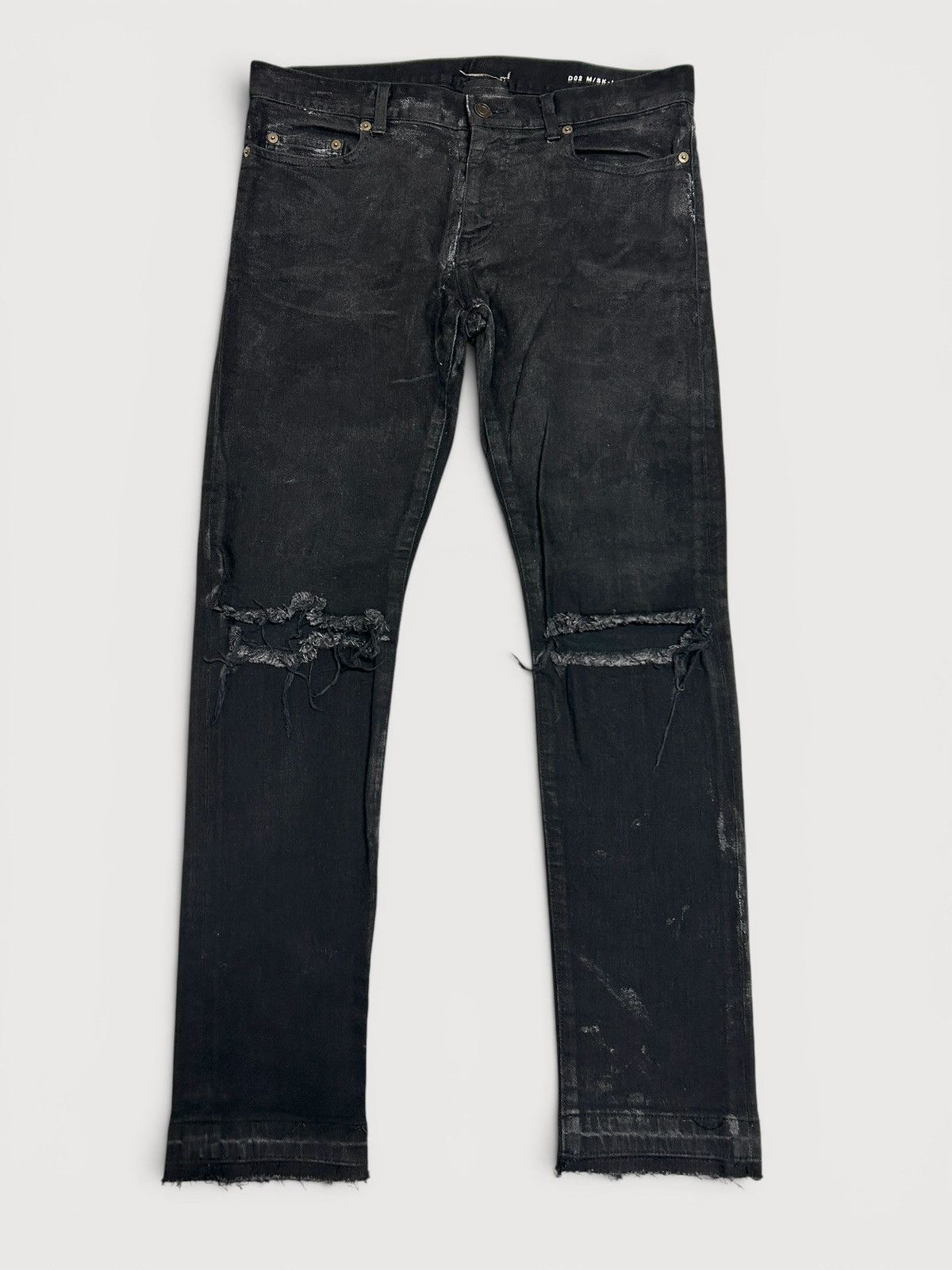 Saint Laurent Paris FW2015 D02 Distressed Waxed Japanese Denim Size US 32 / EU 48 - 1 Thumbnail
