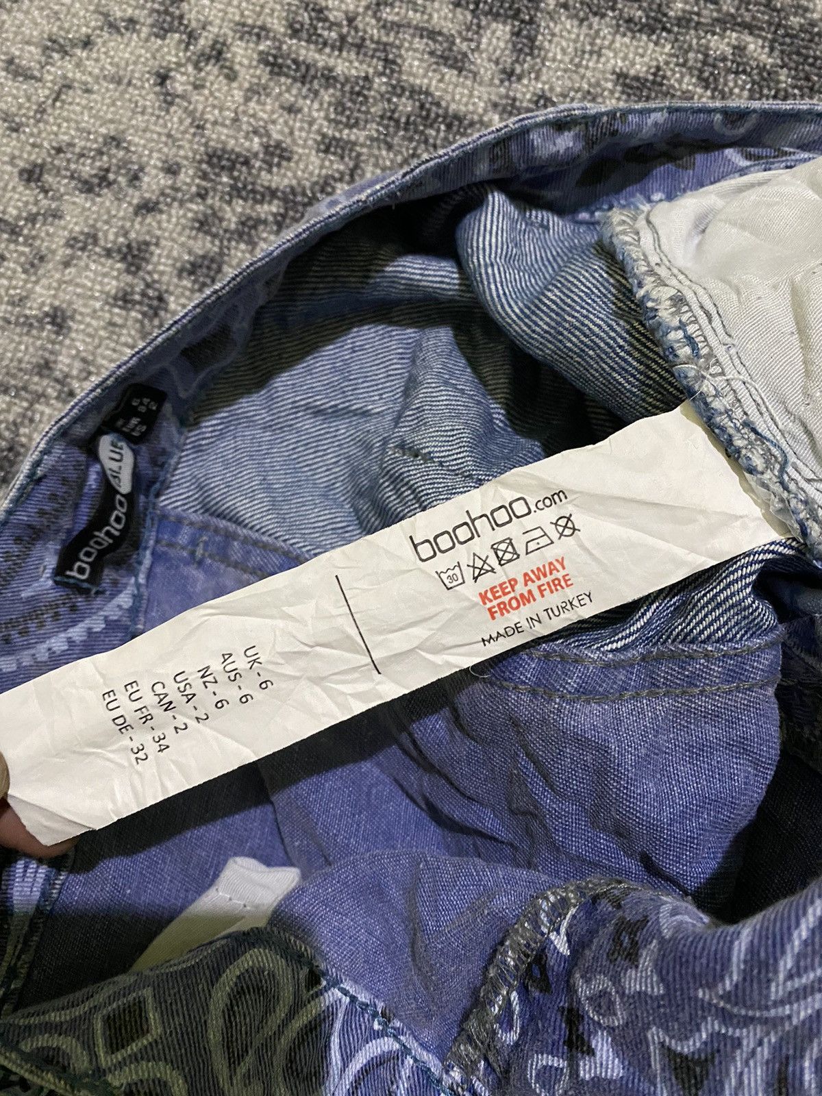 Hysteric Glamour Y2k boohoo blue “Kapital style” paisley pants Size US 30 / EU 46 - 7 Thumbnail