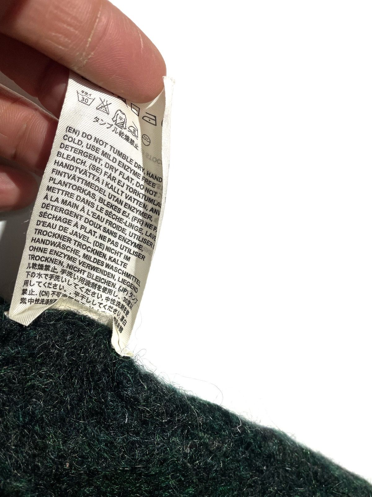 Acne Studios × Designer Acne Studios Mohair & Wool Green Cardigan Size XS Pockets Size XS / US 0-2 / IT 36-38 - 6 Thumbnail