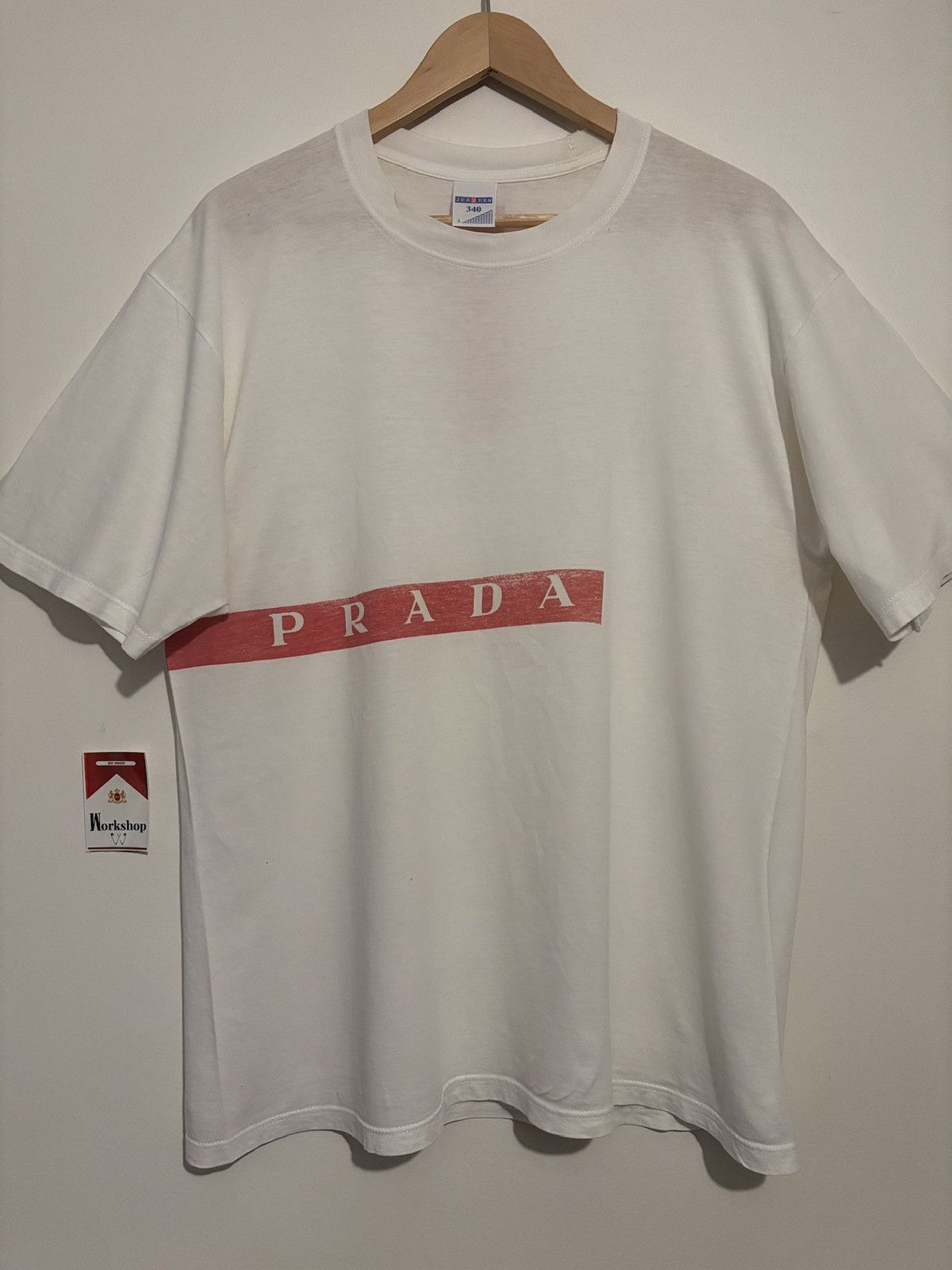 Prada Vintage Bootleg Prada Linea Rossa/ Luna Rossa Paper Thin Tee Size US L / EU 52-54 / 3 - 1 Thumbnail