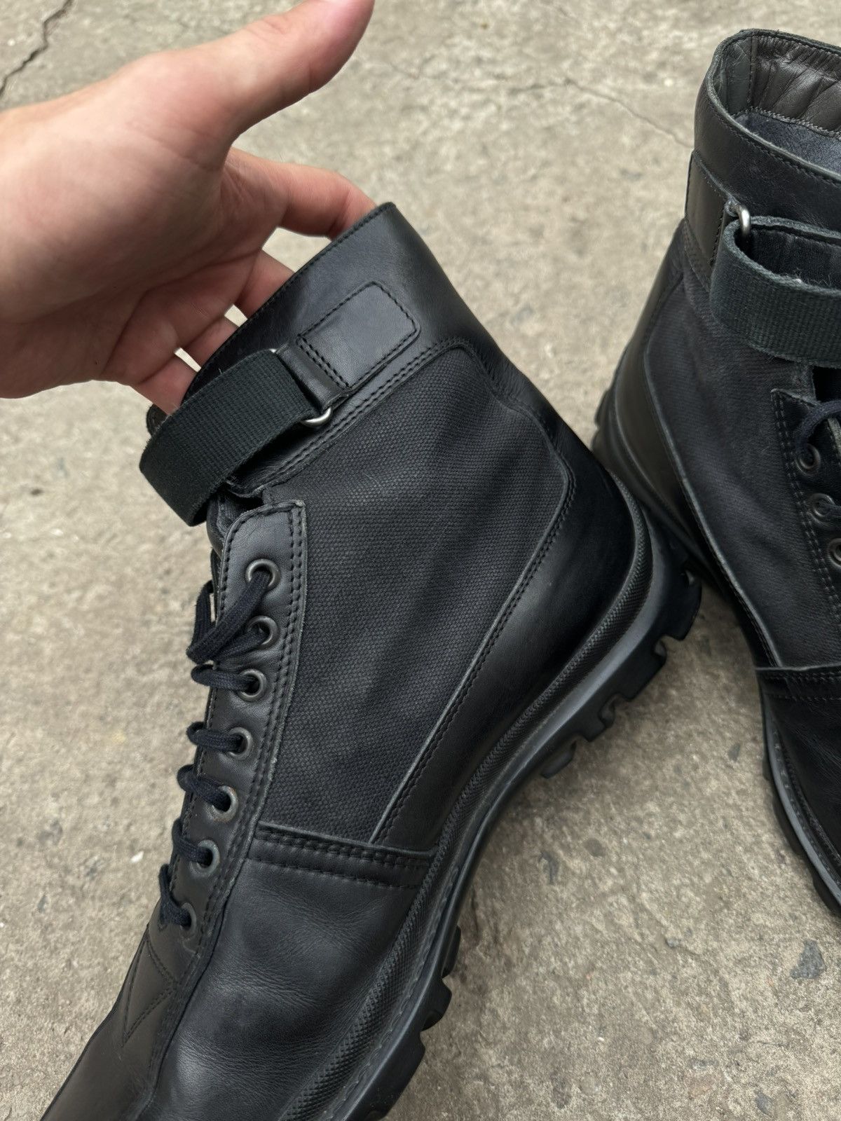 Miu Miu × Prada × Vintage Miu Miu Vintage 2000s Leather Black Boots Size 45 Size US 11 / EU 44 - 16 Thumbnail