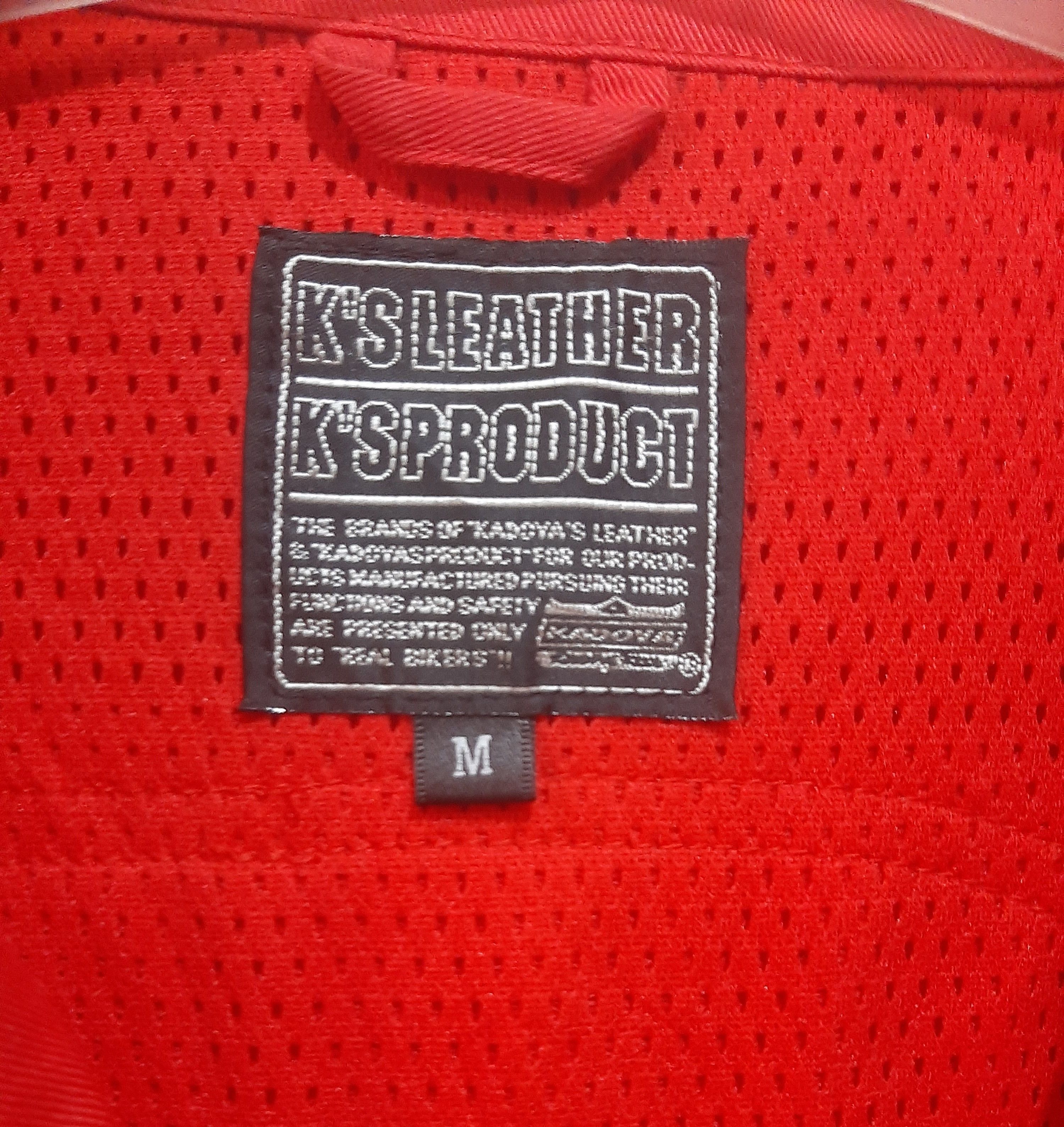 Kadoya Red🔥Kadoya K's Leather Moto Racing Jacket Size US M / EU 48-50 / 2 - 2 Thumbnail
