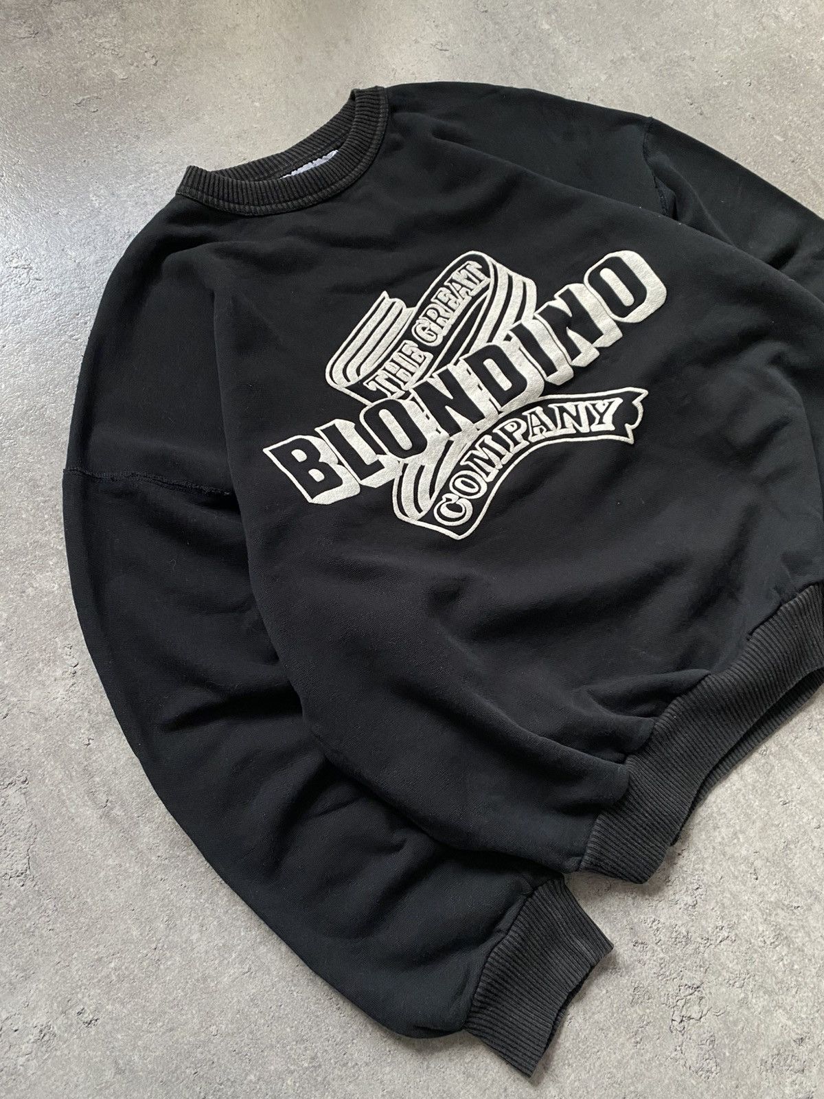 Unsound Rags Vintage 80’s Unsound Rags Black Cropped Boxy Fit Sweatshirt Size US S / EU 44-46 / 1 - 2 Thumbnail