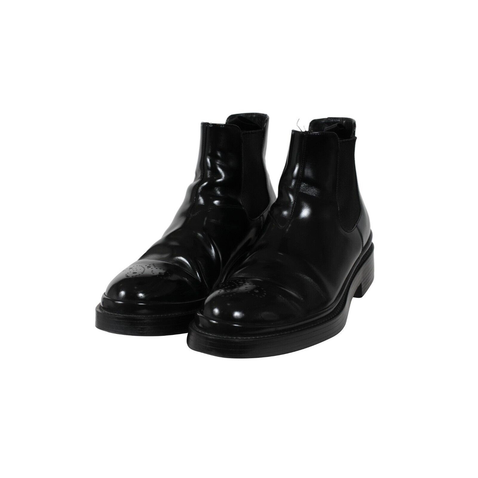 Prada Oxford Ankle Boots Medallion Black - 02166 Size US 9.5 / EU 42-43 - 3 Thumbnail