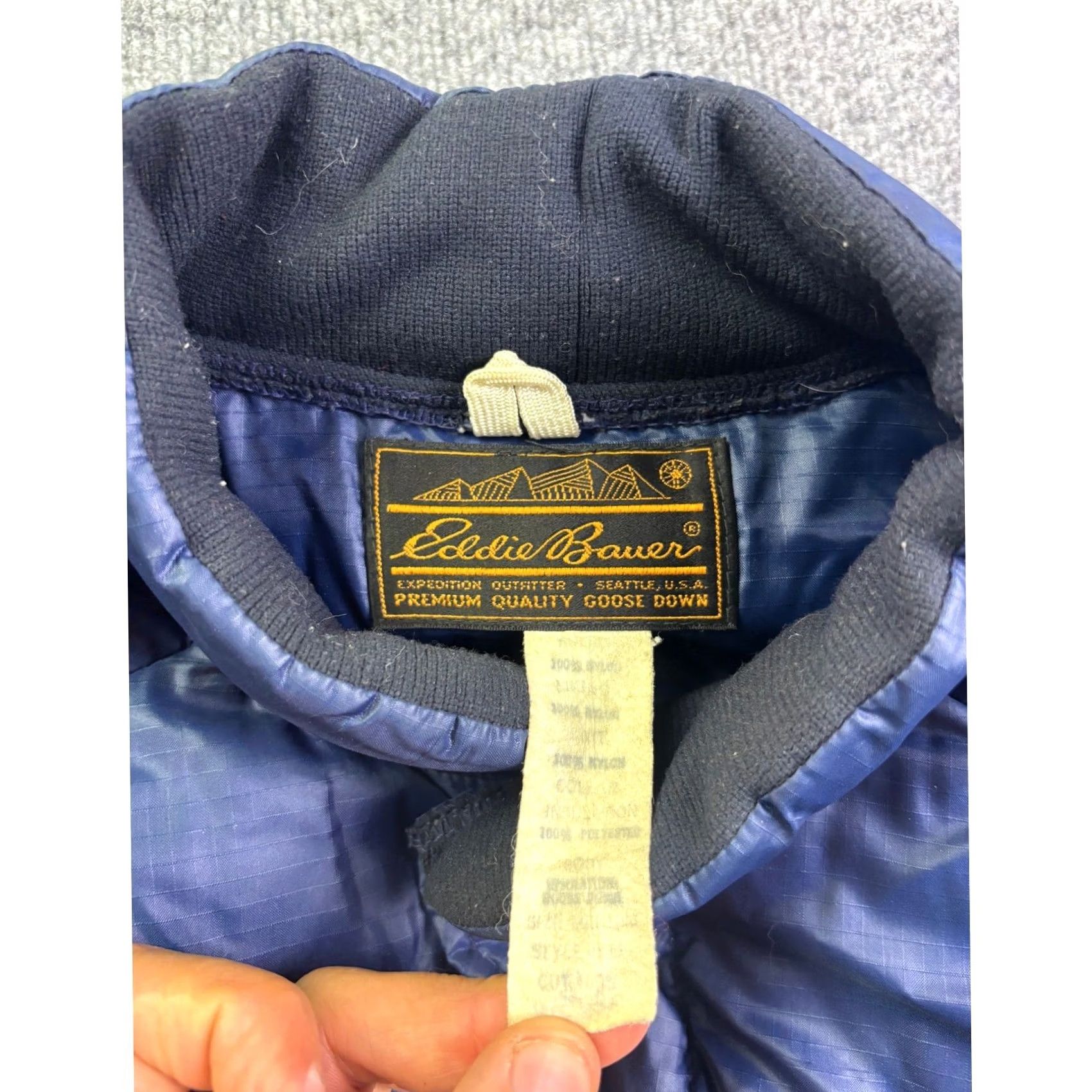 Eddie Bauer VINTAGE Eddie Bauer Puffer Vest Mens M Blue Goose Down Ripstop Snap Front Java? Size US M / EU 48-50 / 2 - 2 Thumbnail