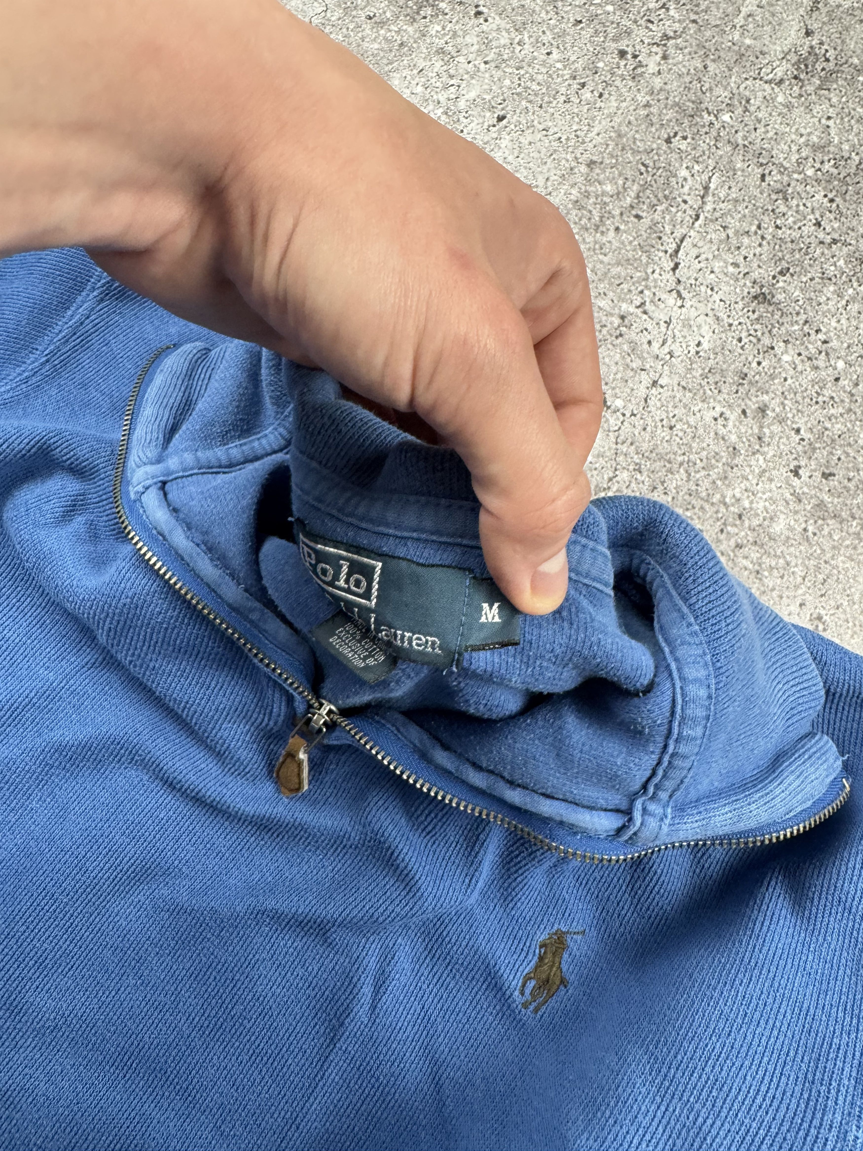 Polo Ralph Lauren × Vintage Vintage Polo Ralph Lauren 1/4 Zip Sweater Brown pony Size US M / EU 48-50 / 2 - 5 Thumbnail