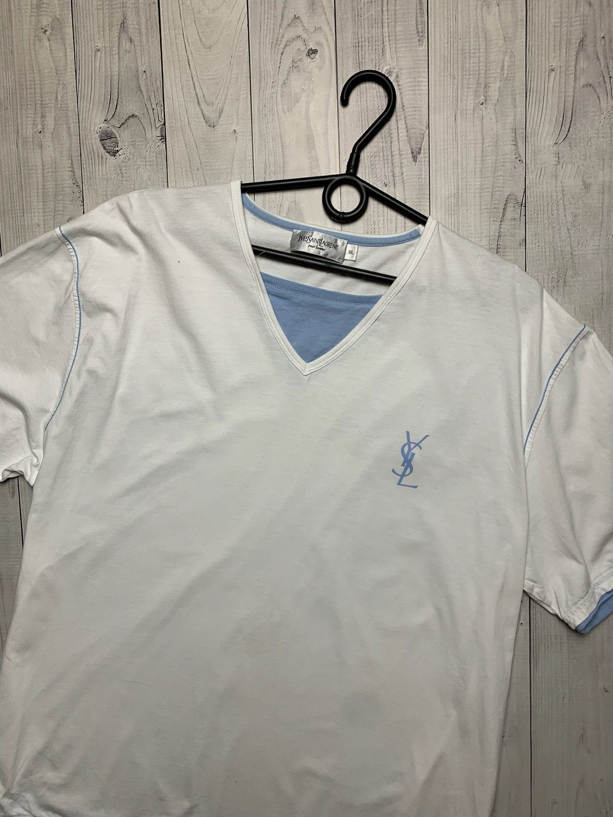 Vintage × Yves Saint Laurent Vintage Yves Saint Laurent tee logo size XL/XXL Size US XL / EU 56 / 4 - 2 Thumbnail