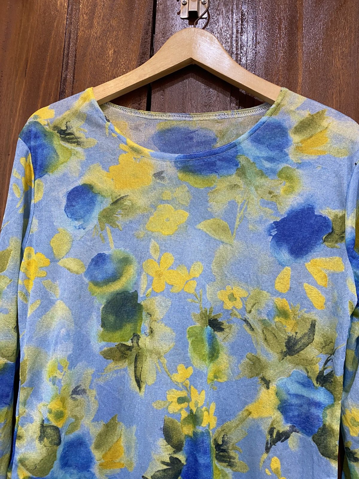 Issey Miyake Meshtop Japanese Flower Avantgarde Summer Isseymiyake Yohji Size US M / EU 48-50 / 2 - 2 Thumbnail