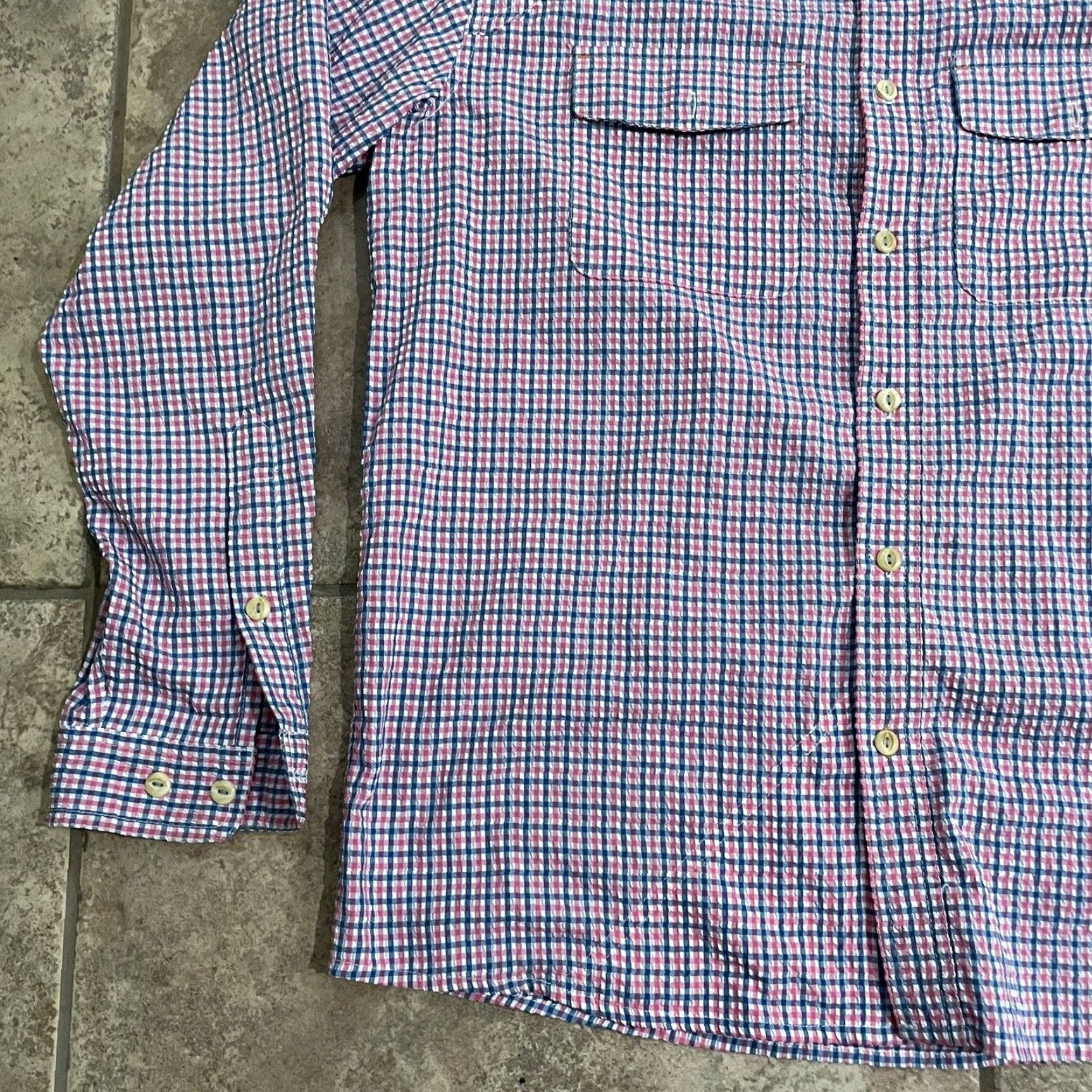 Orvis VINTAGE Orvis Plaid Shirt Adult Long Sleeve Button-Down Collar Mens Size L Blue Size US L / EU 52-54 / 3 - 3 Thumbnail