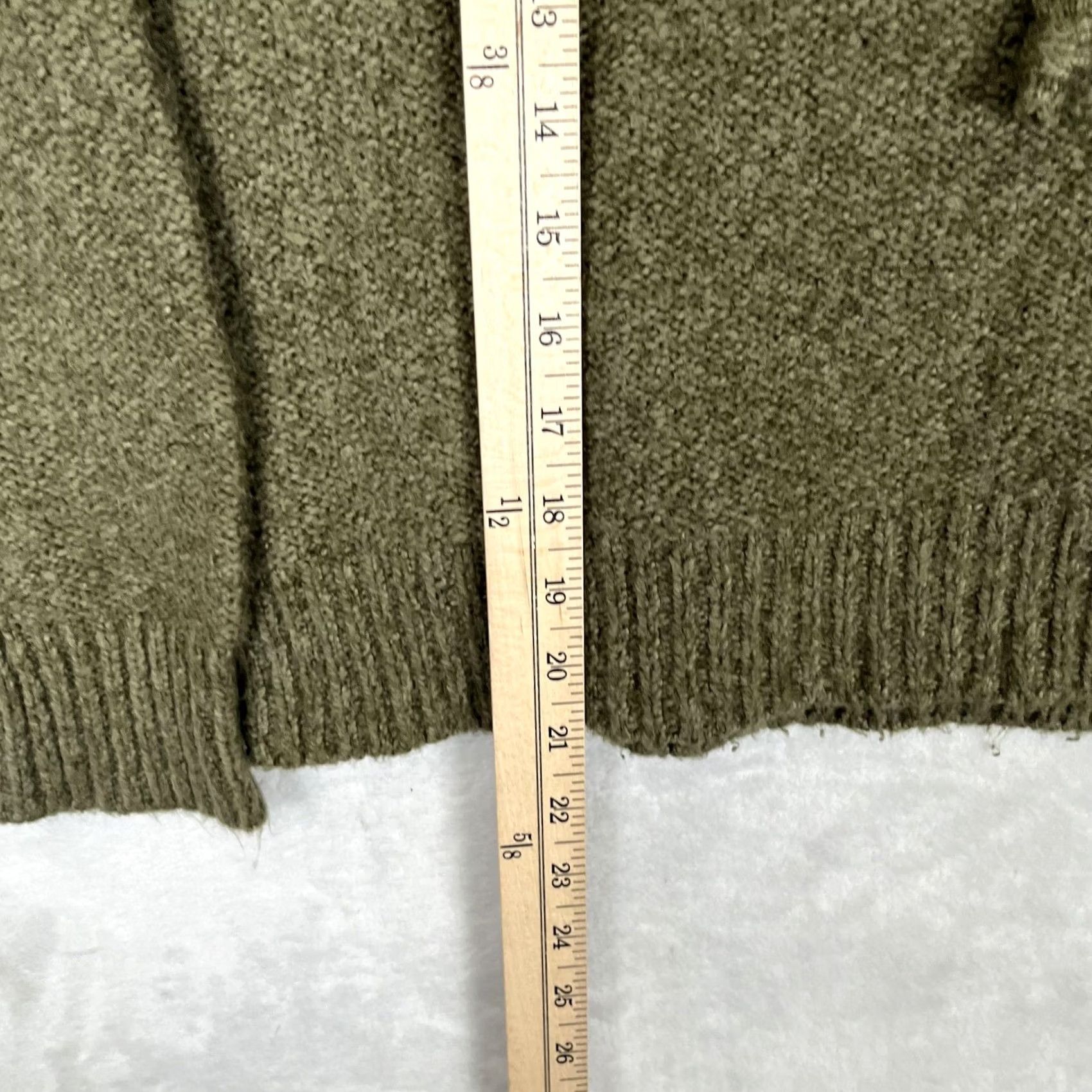 Vintage American Eagle Sweater Womens M Green Lace Up Neck Soft Pullover Chunky Knit Size M / US 6-8 / IT 42-44 - 4 Thumbnail