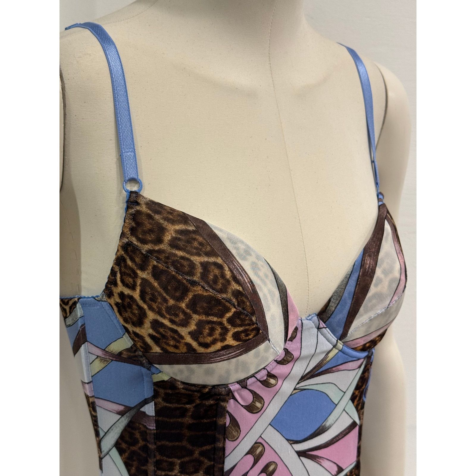 Roberto Cavalli 2000s Roberto Cavalli printed corset top Size L / US 10 / IT 46 - 4 Thumbnail