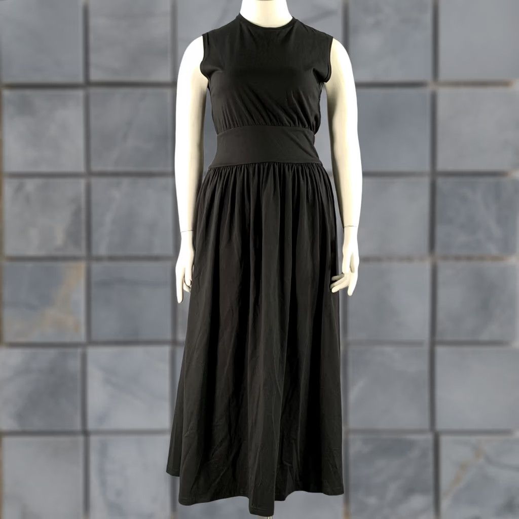 Vintage TOTEME Cotton Sleeveless Long Dress Black Size L Size L / US 10 / IT 46 - 1 Thumbnail