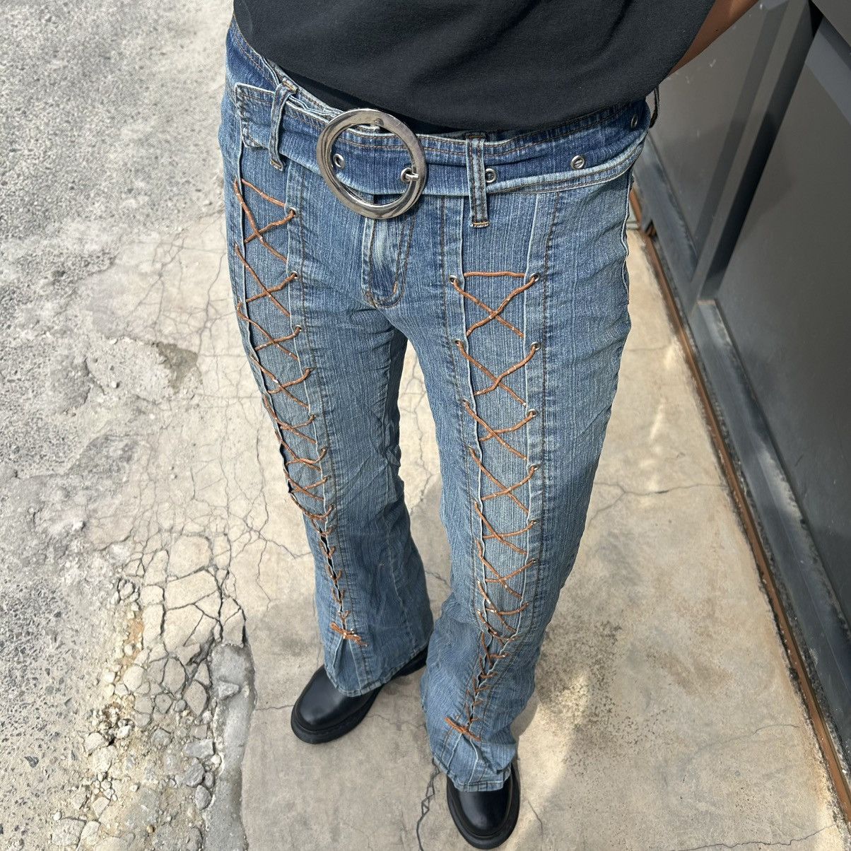 Japanese Brand Vintage Flared Denim 2HOT Size US 29 - 4 Thumbnail
