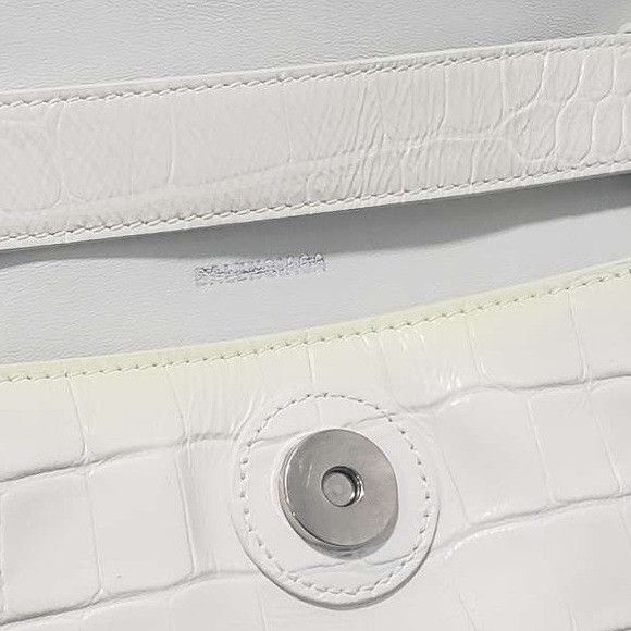 Balenciaga Balenciaga Downtown Small Shoulder Bag Crocodile Embossed Wh Size ONE SIZE - 6 Thumbnail