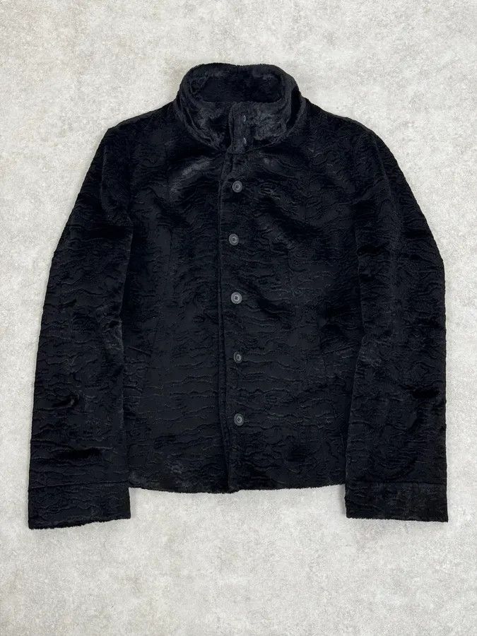 Roberto Cavalli AW2005 Cavalli Black Fur Rebel Biker Buttoned Jacket Size M / US 6-8 / IT 42-44 - 1 Thumbnail