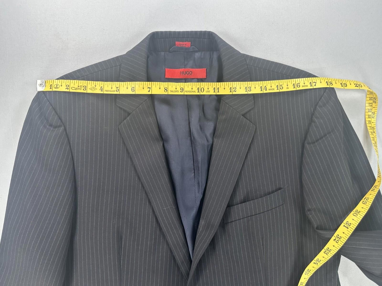 Hugo Boss Hugo Boss Men's 40S Black 100% Virgin Wool Suit Jacket Size 40S - 3 Thumbnail
