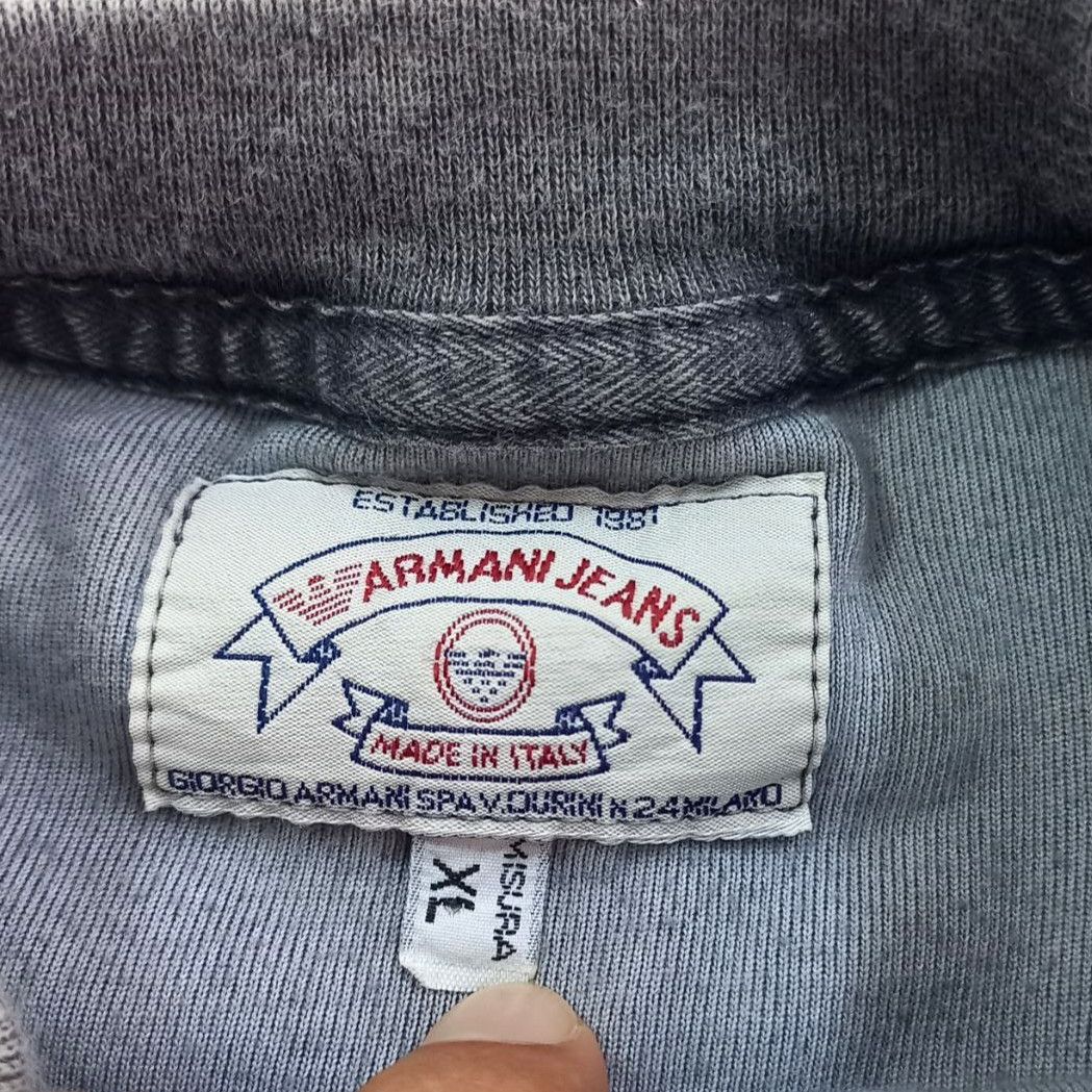 Armani Vintage ARMANI JEANS MISURA Velvet Sweatshirt Size US XL / EU 56 / 4 - 9 Thumbnail