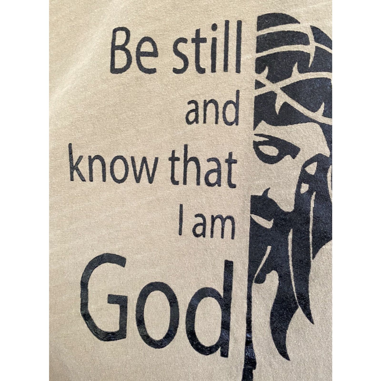 Fruit Of The Loom VINTAGE Mens Medium Jesus Religious Tee Shirt Brown M I Am God Size US M / EU 48-50 / 2 - 3 Thumbnail