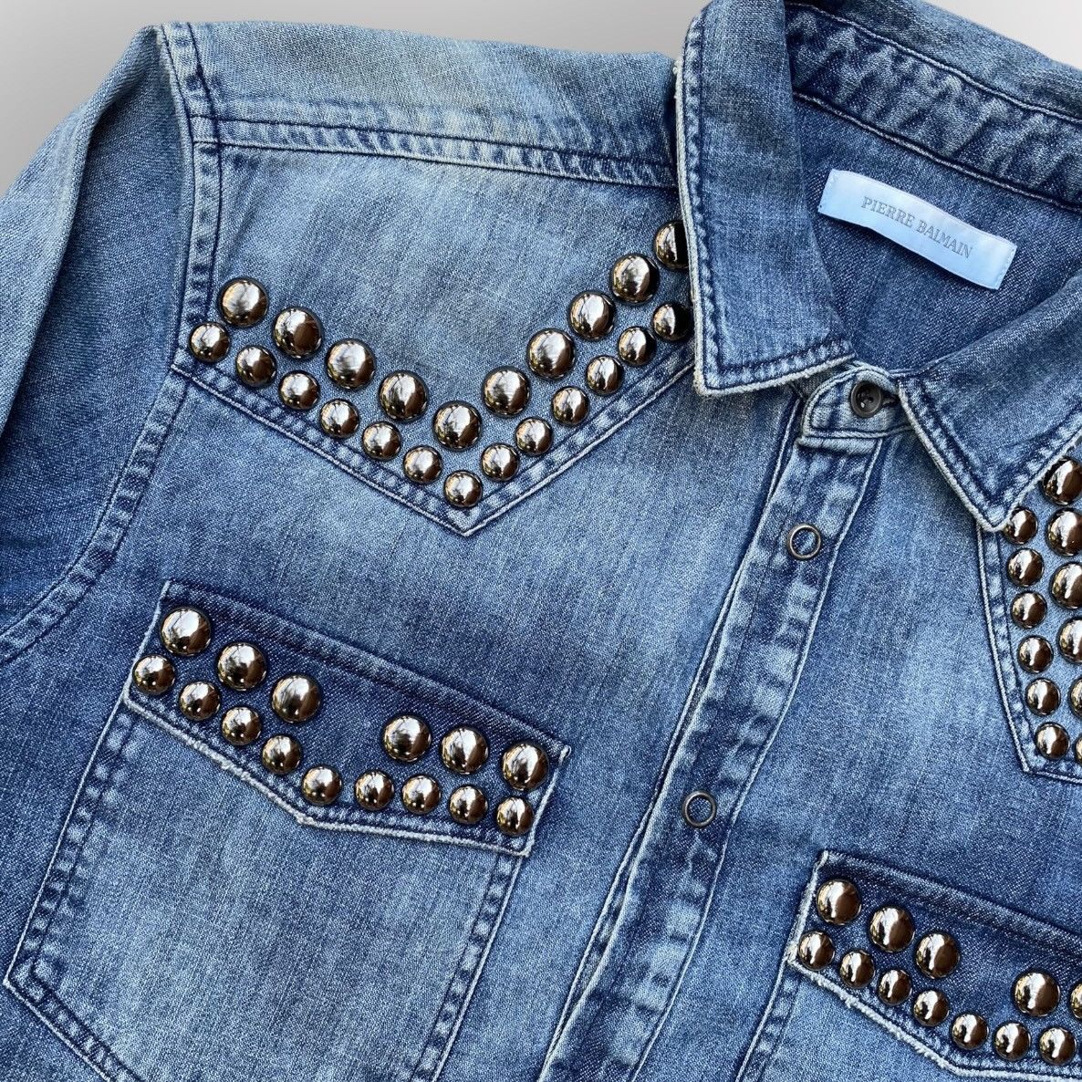 Balmain Pierre Balmain Studded Western Shirt Size US S / EU 44-46 / 1 - 2 Thumbnail