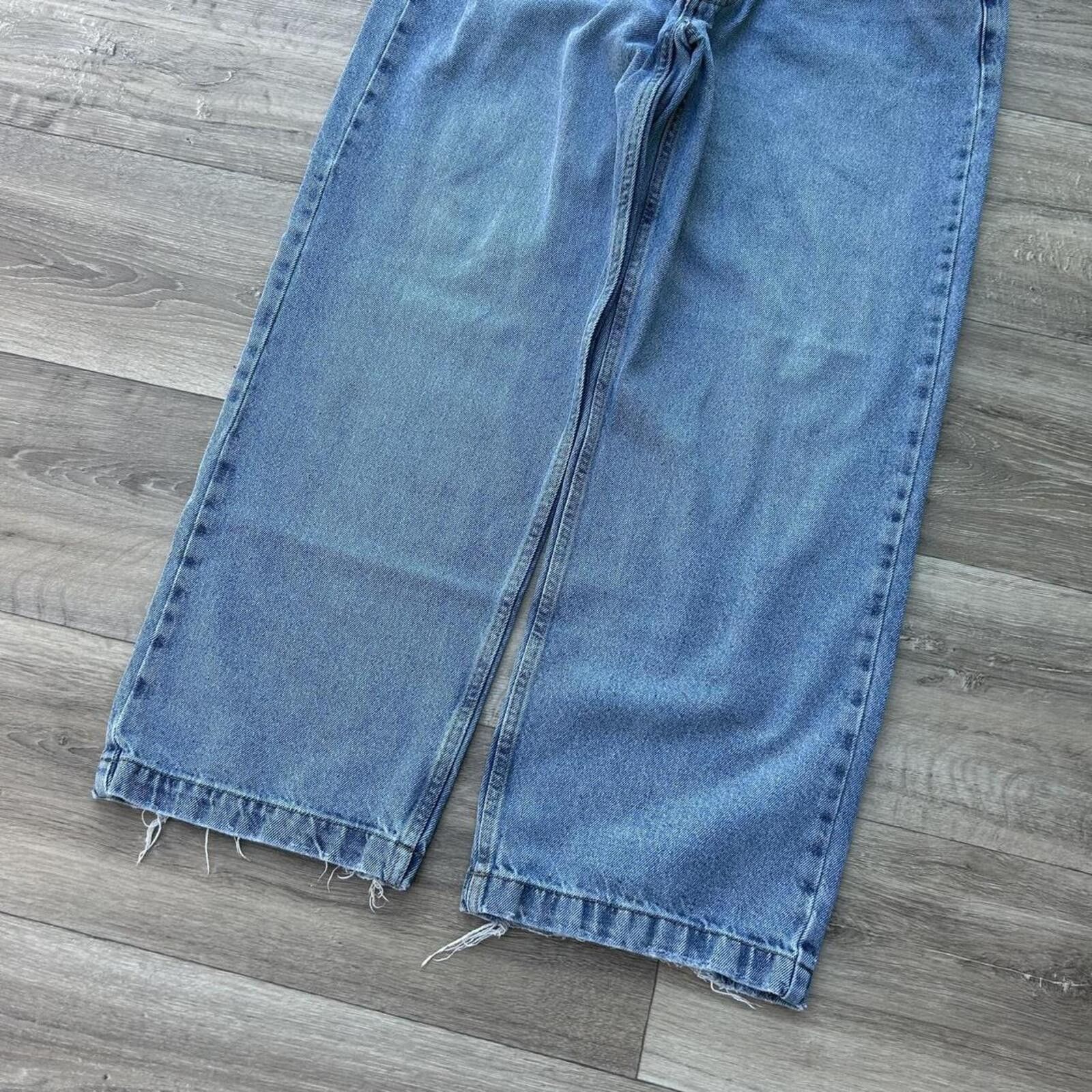 Southpole Vintage y2k Baggy Wide Leg Denim Jeans size 34/30 lightwash Size US 34 / EU 50 - 4 Thumbnail