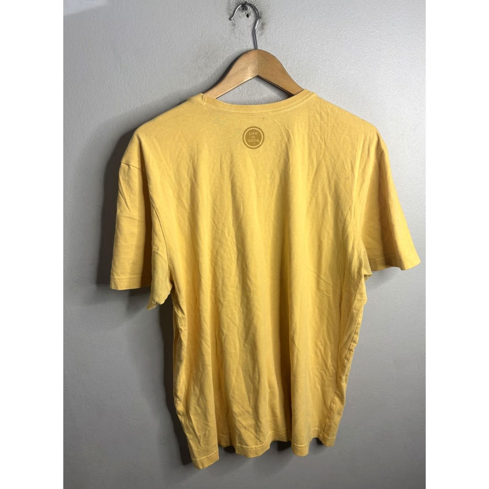 Life is Good Life Is Good Mens Large Yellow WTF Where'S The Fish Graphic Crusher Tee Size US L / EU 52-54 / 3 - 7 Thumbnail