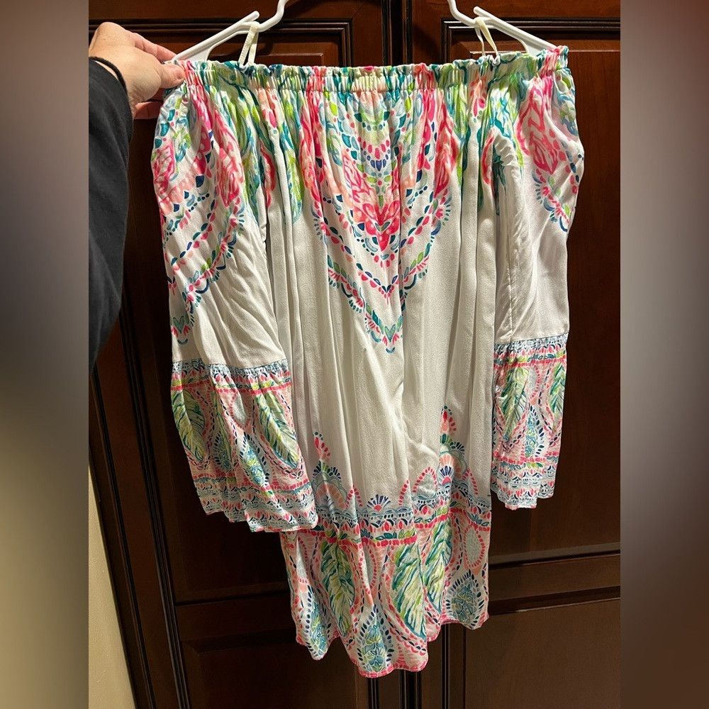 Lilly Pulitzer Lilly Pulitzer Off-Shoulder Flounce Sleeve Nevie Dress - XXS Size XXS / US 00 / IT 34 - 8 Thumbnail