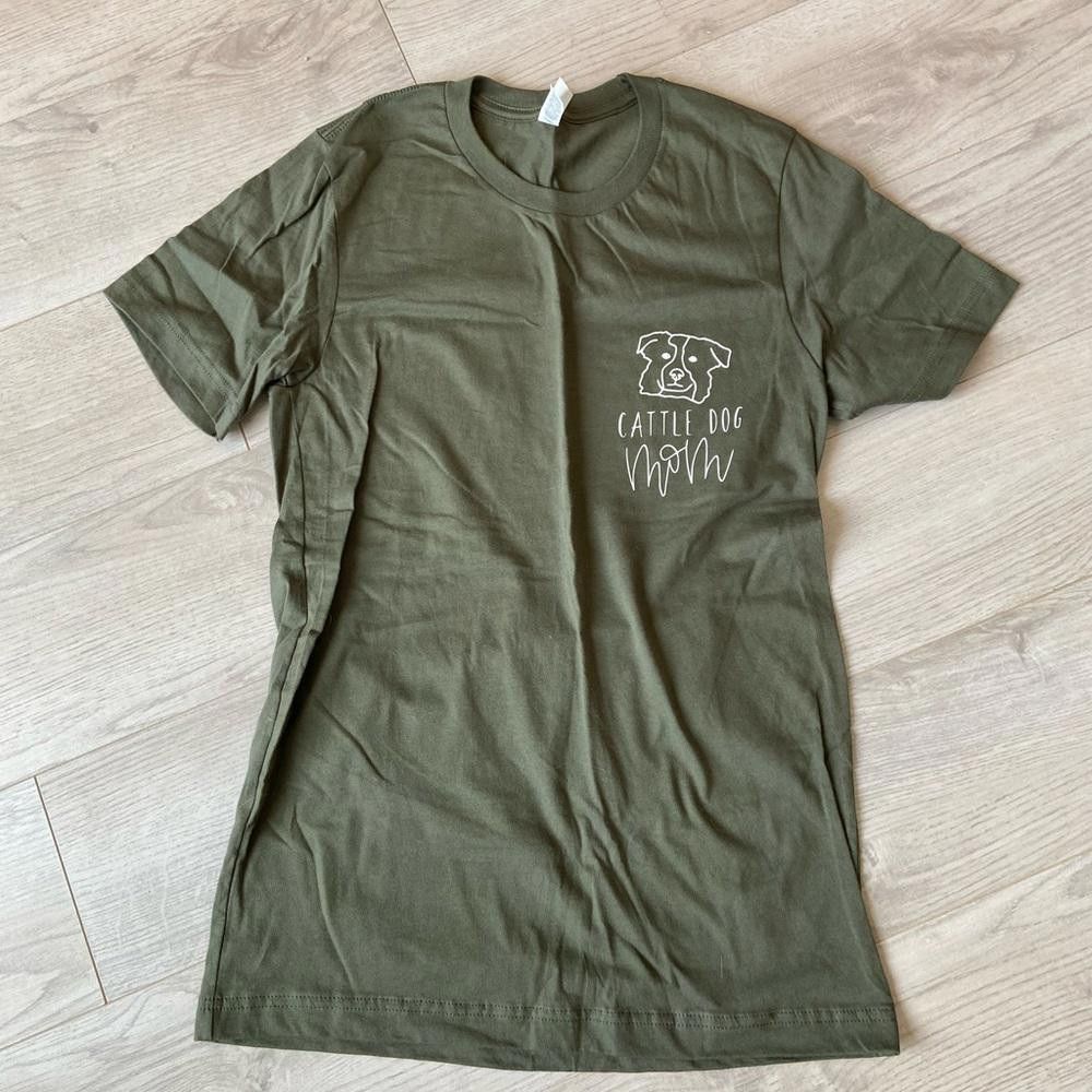 Designer Green Cattle Dog Mom Short Sleeve Shirt Size S / US 4 / IT 40 - 1 Thumbnail