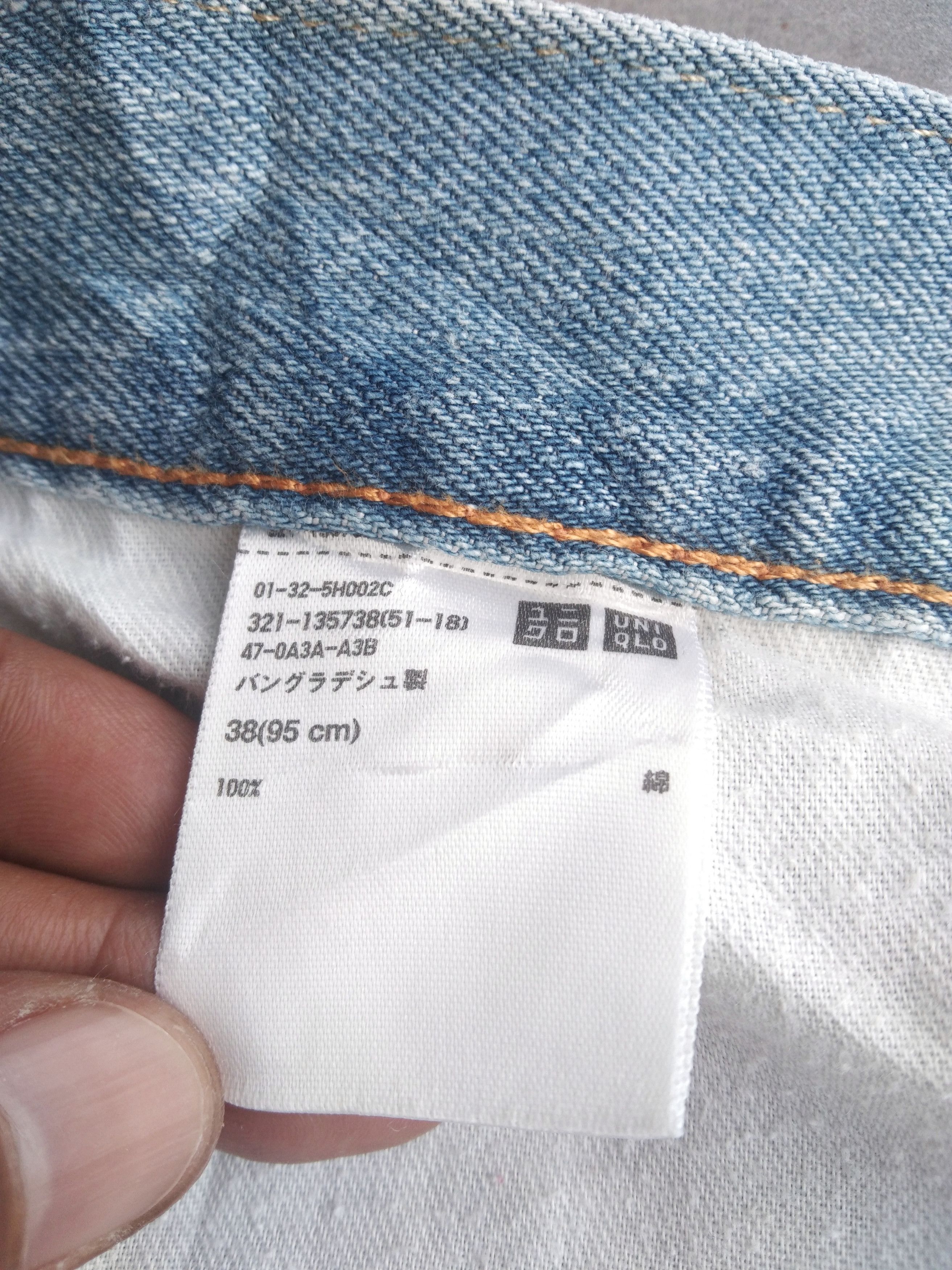 Japanese Brand Vintage Redline Uniqlo Faded Blue Selvedge Jeans 38x34 Size US 38 / EU 54 - 7 Thumbnail