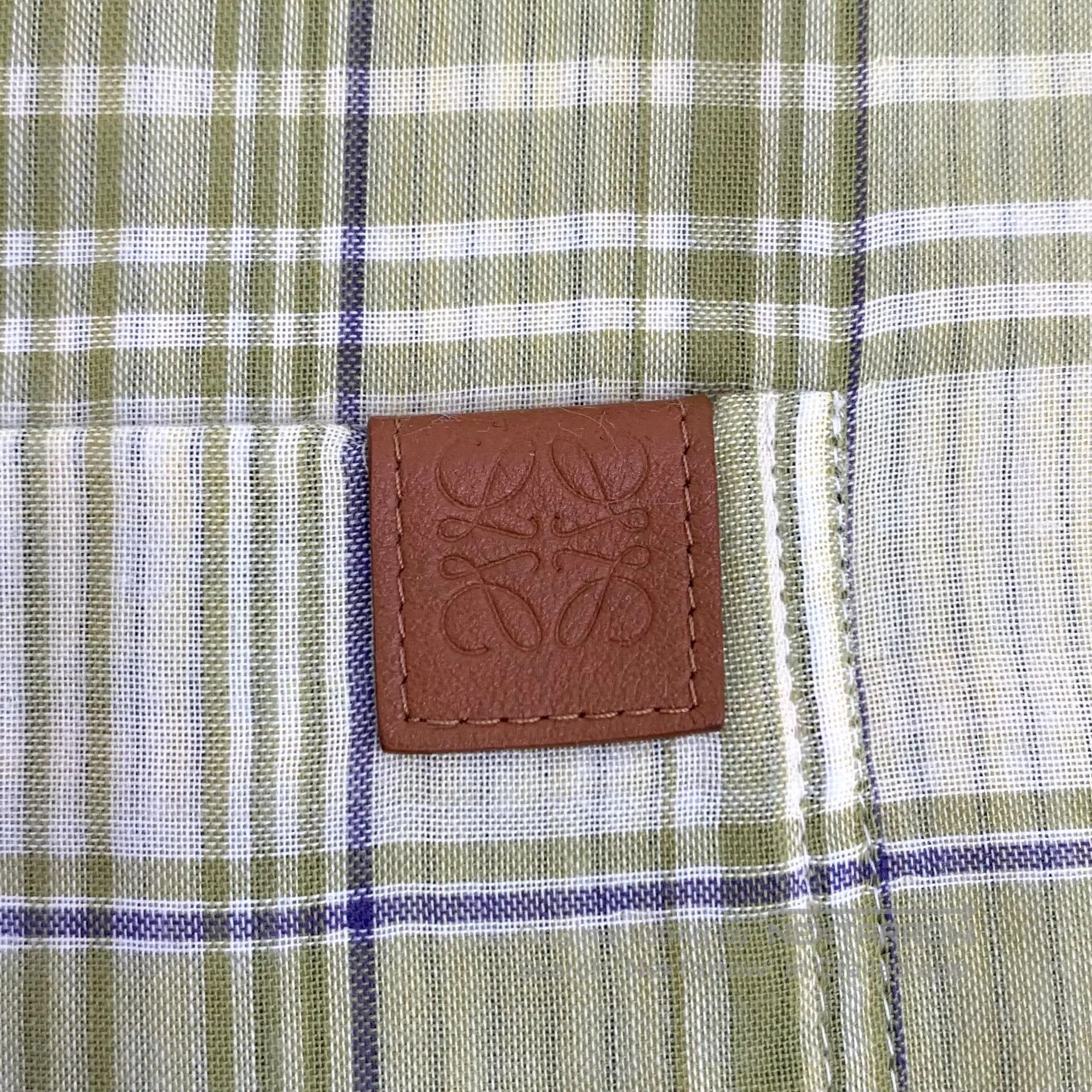 Loewe Loewe Light green plaid pocket logo embossed collar single Size S / US 4 / IT 40 - 5 Thumbnail