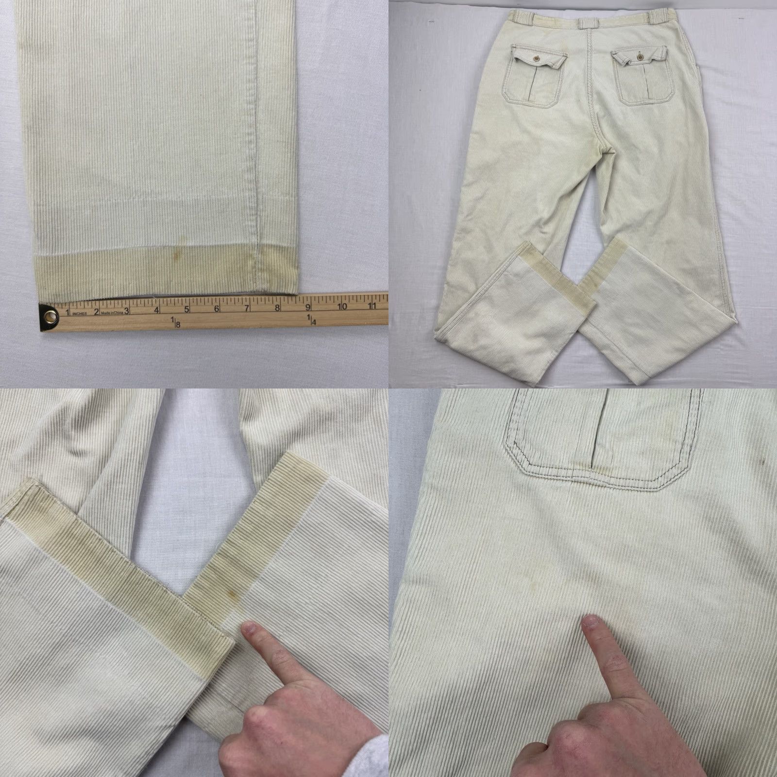 Vintage VINTAGE St Johns Bay Corduroy Pants Men 36x33 Khaki Beige 70s 80s Hipster Hippie Size US 36 / EU 52 - 10 Thumbnail
