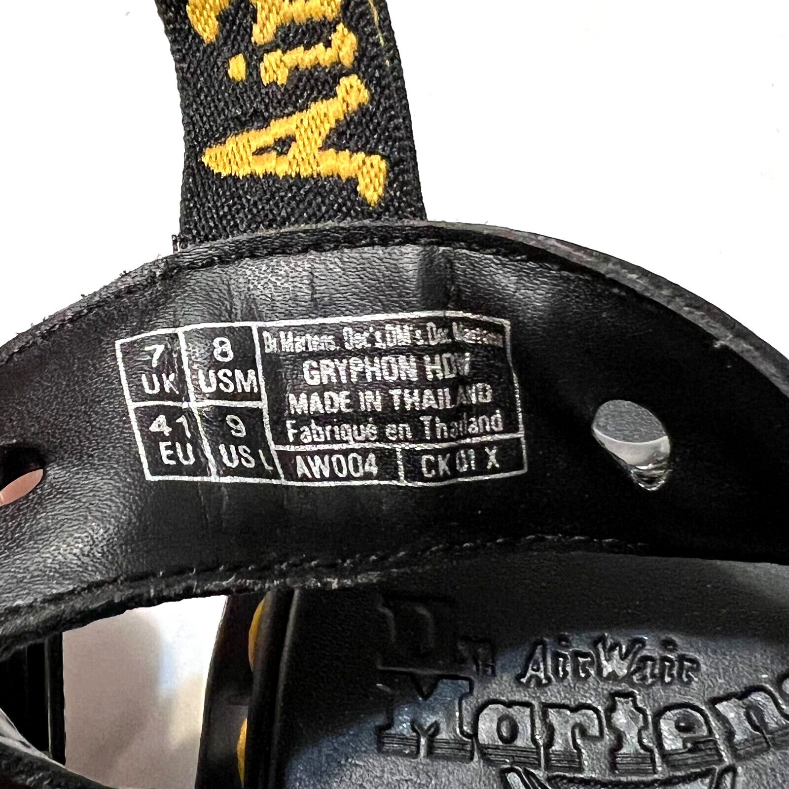 Dr. Martens Women's Size 9 Dr. Martens Gryphon HDW Black Leather Sandals Size US 9 / IT 39 - 14 Thumbnail