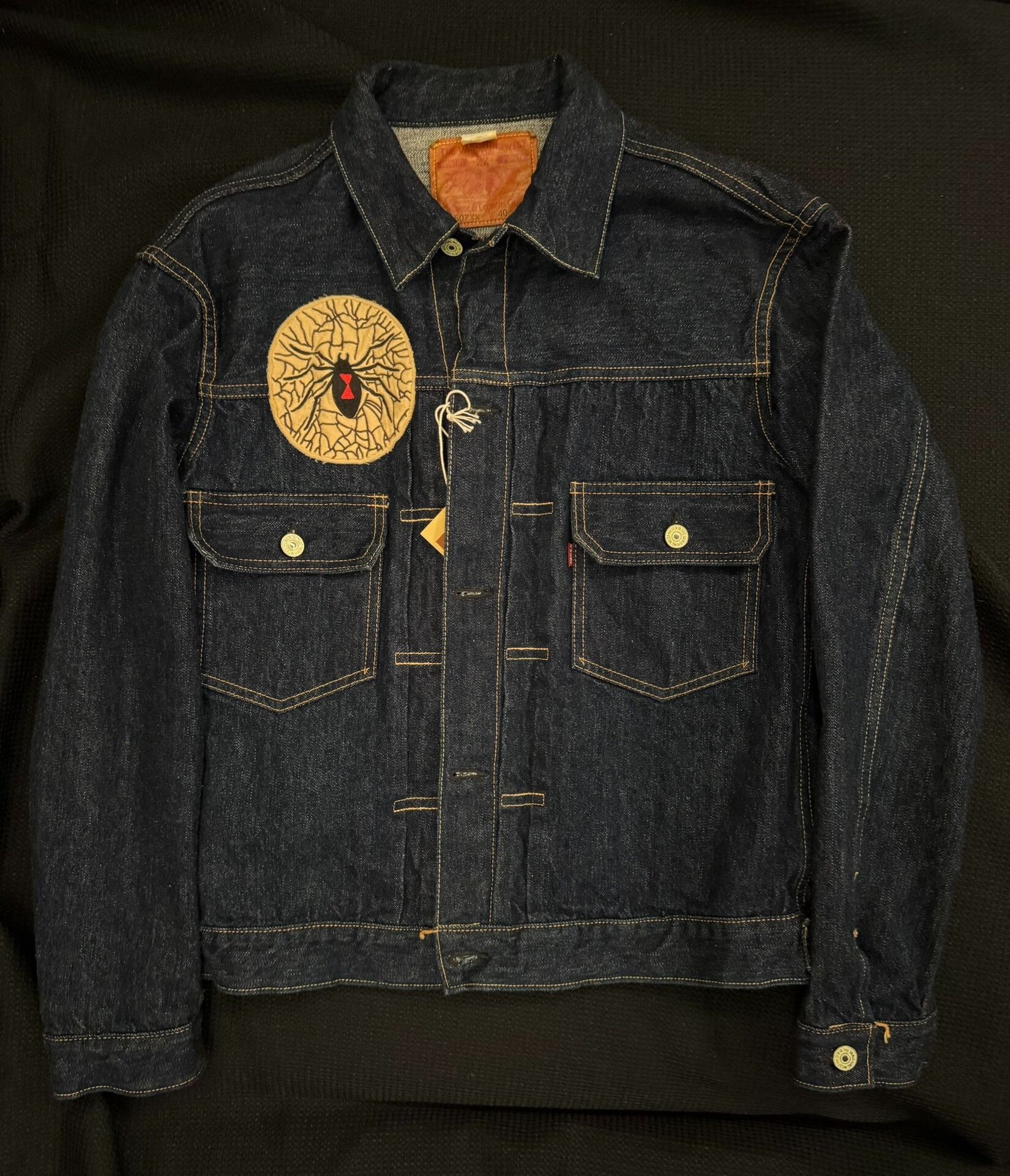 Freewheelers Freewheelers 507xx Brooklyn Black Widow Jacket Size US XXS / EU 40 - 1 Thumbnail