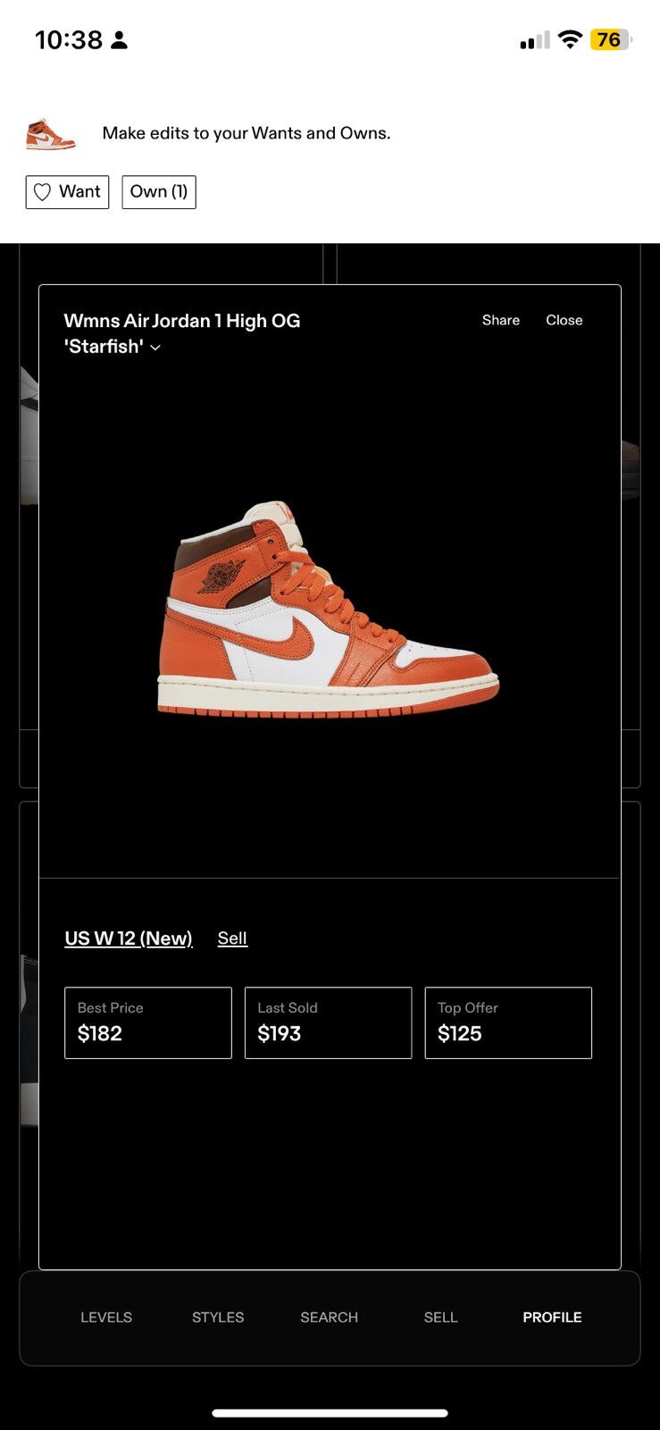 Nike Air jordan 1 high OG starfish Size US 10.5 / EU 43-44 - 12 Thumbnail