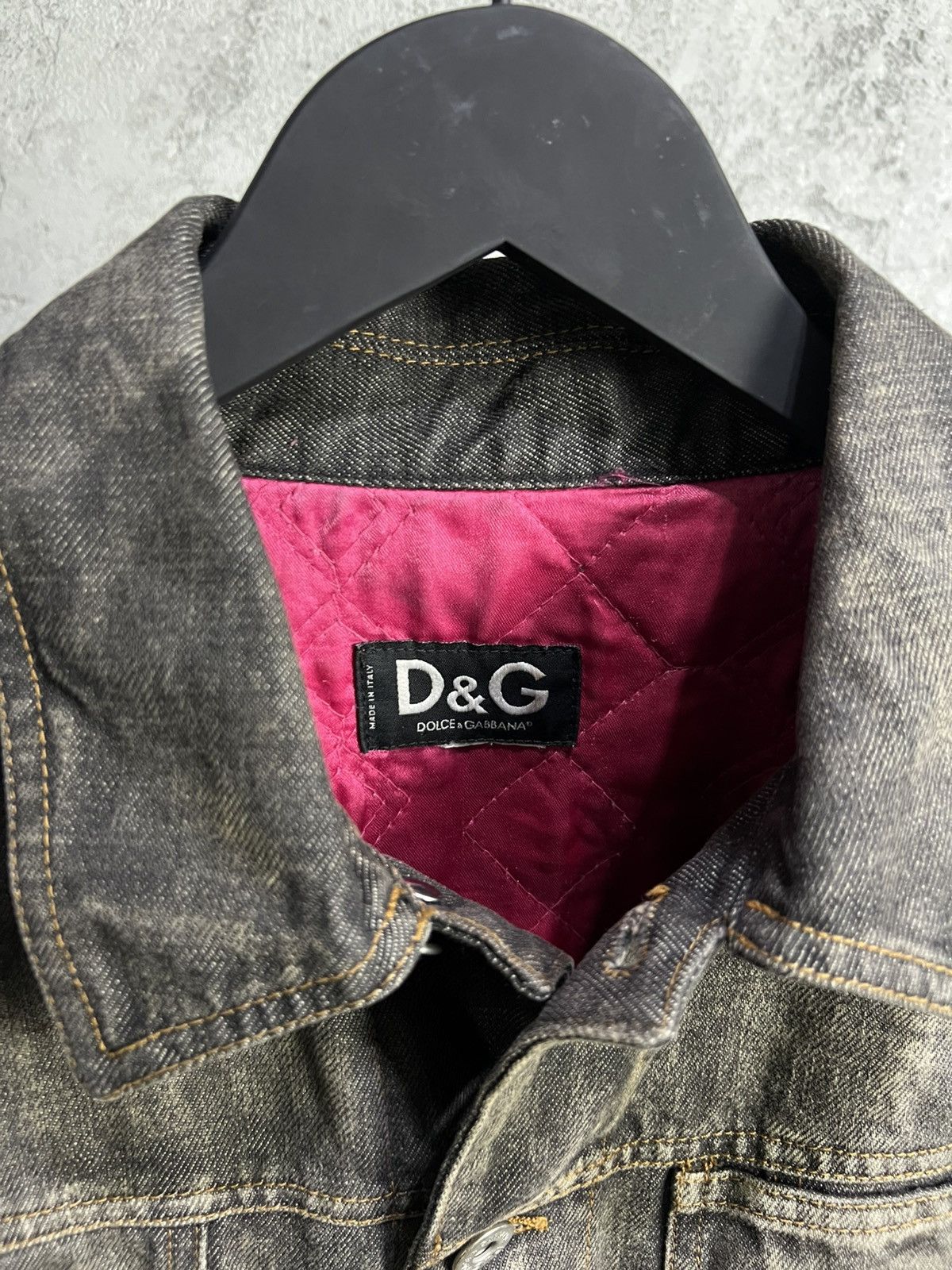 Dolce & Gabbana Dolce & Gabbana AW2003 Archive Tags Grey Raw Denim Jacket Size S / US 4 / IT 40 - 7 Thumbnail