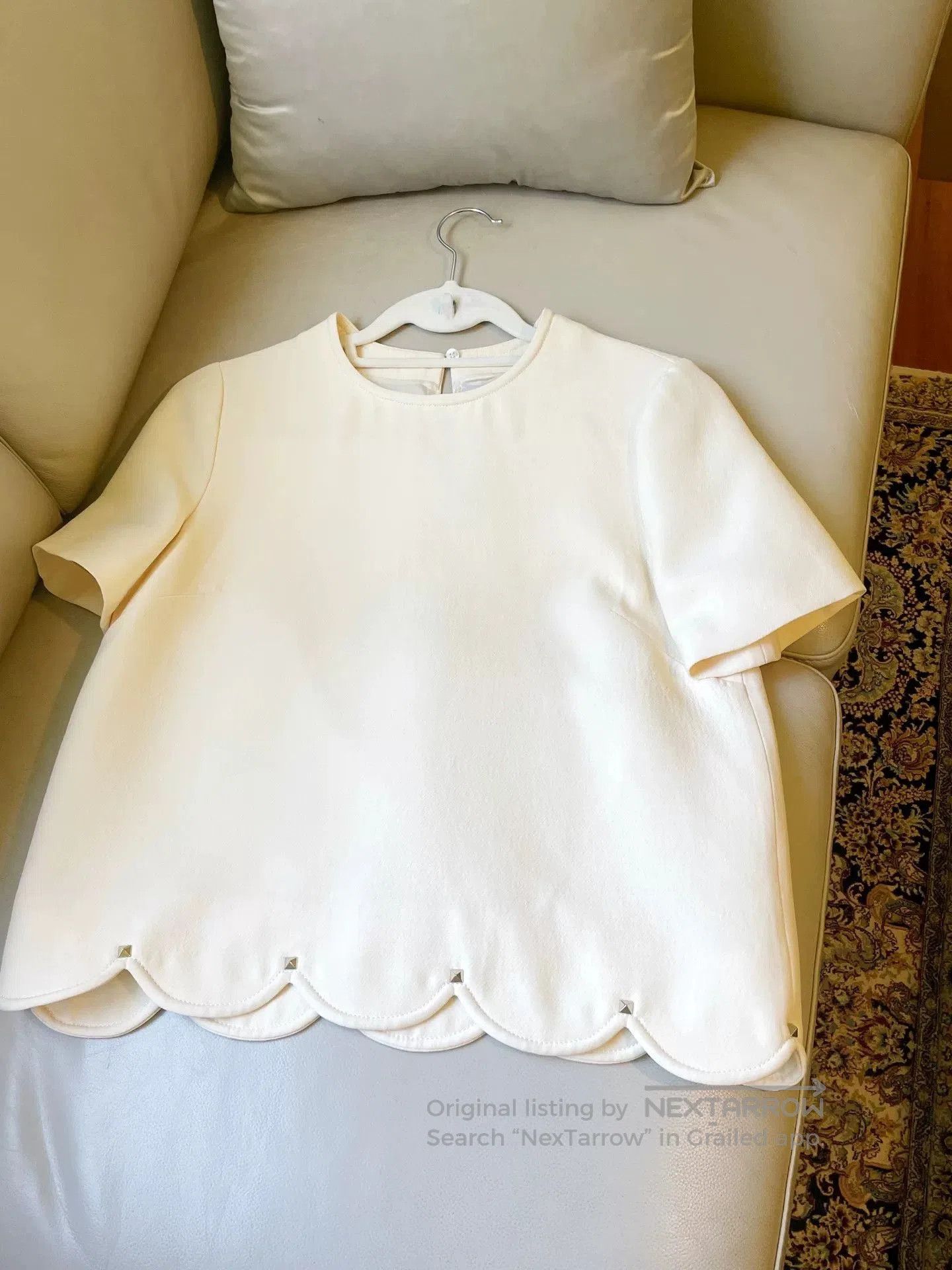 Valentino Valentino Silk Wool Studded Top. Size US XS / EU 42 / 0 - 3 Thumbnail