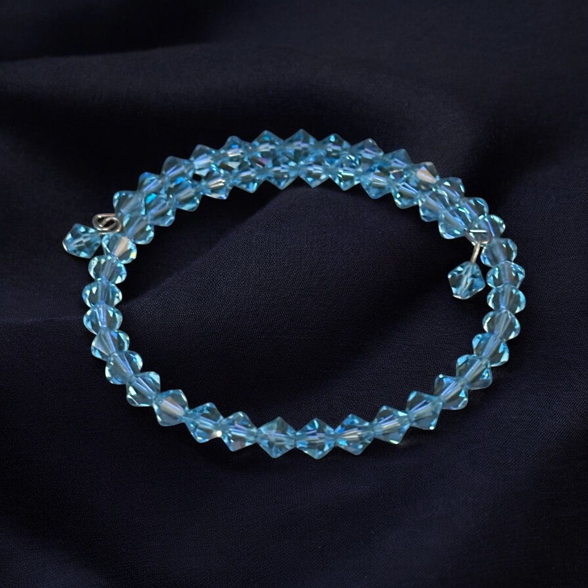 Other Light blue glass bead wire wrap bracelet Size ONE SIZE - 1 Thumbnail