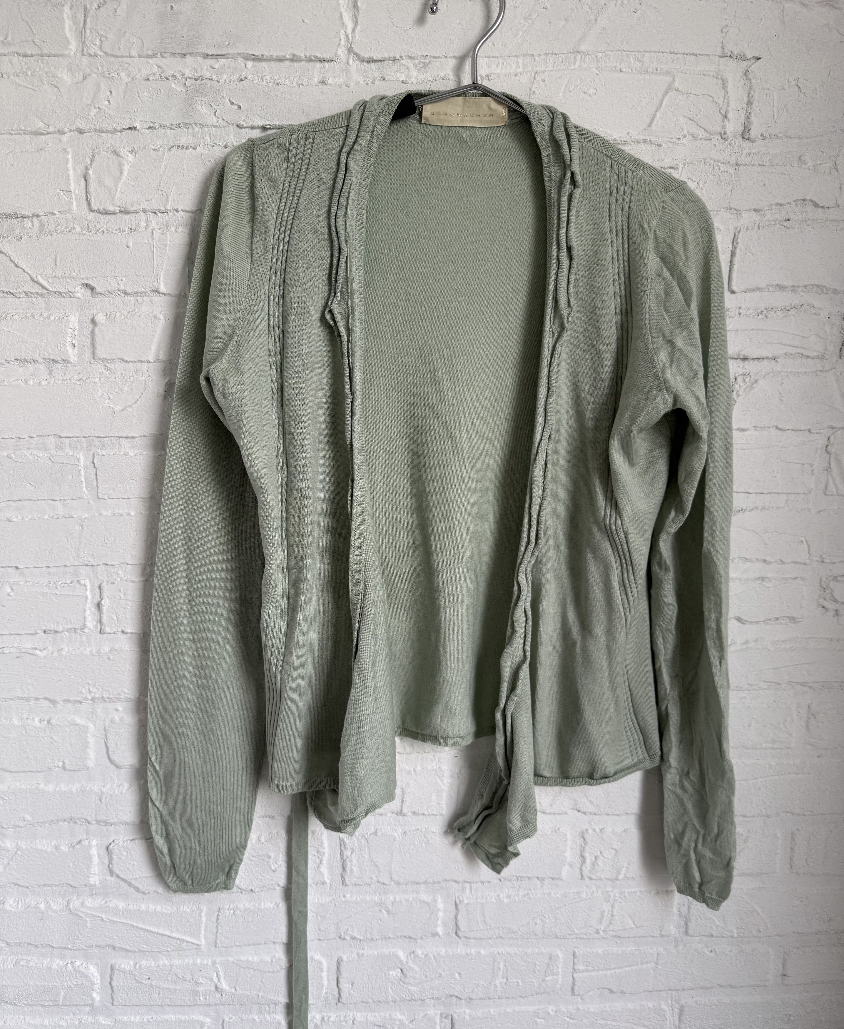DOROTHEE SCHUMACHER Dorothee Schumacher green wool silk cardigan Size S / US 4 / IT 40 - 1 Thumbnail