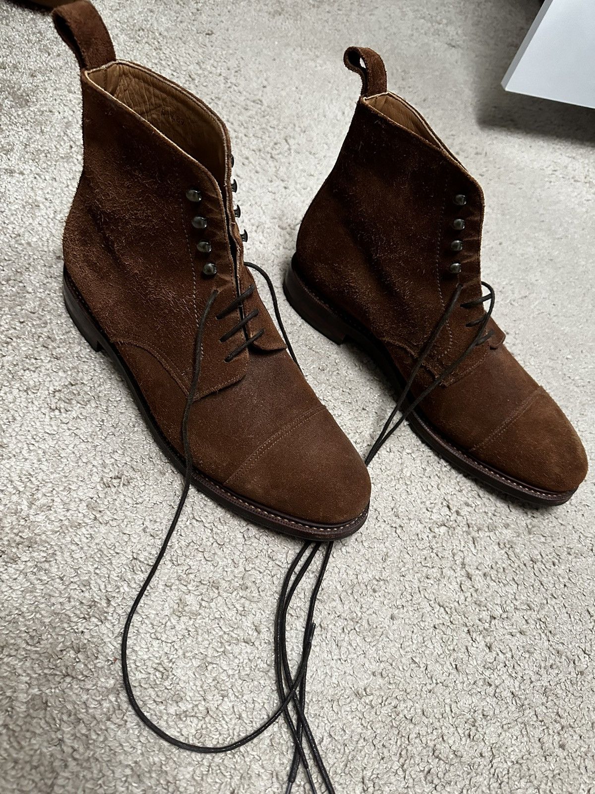 image of Meermin Snuff Suede Boots 9.5D Us in Brown, Men's
