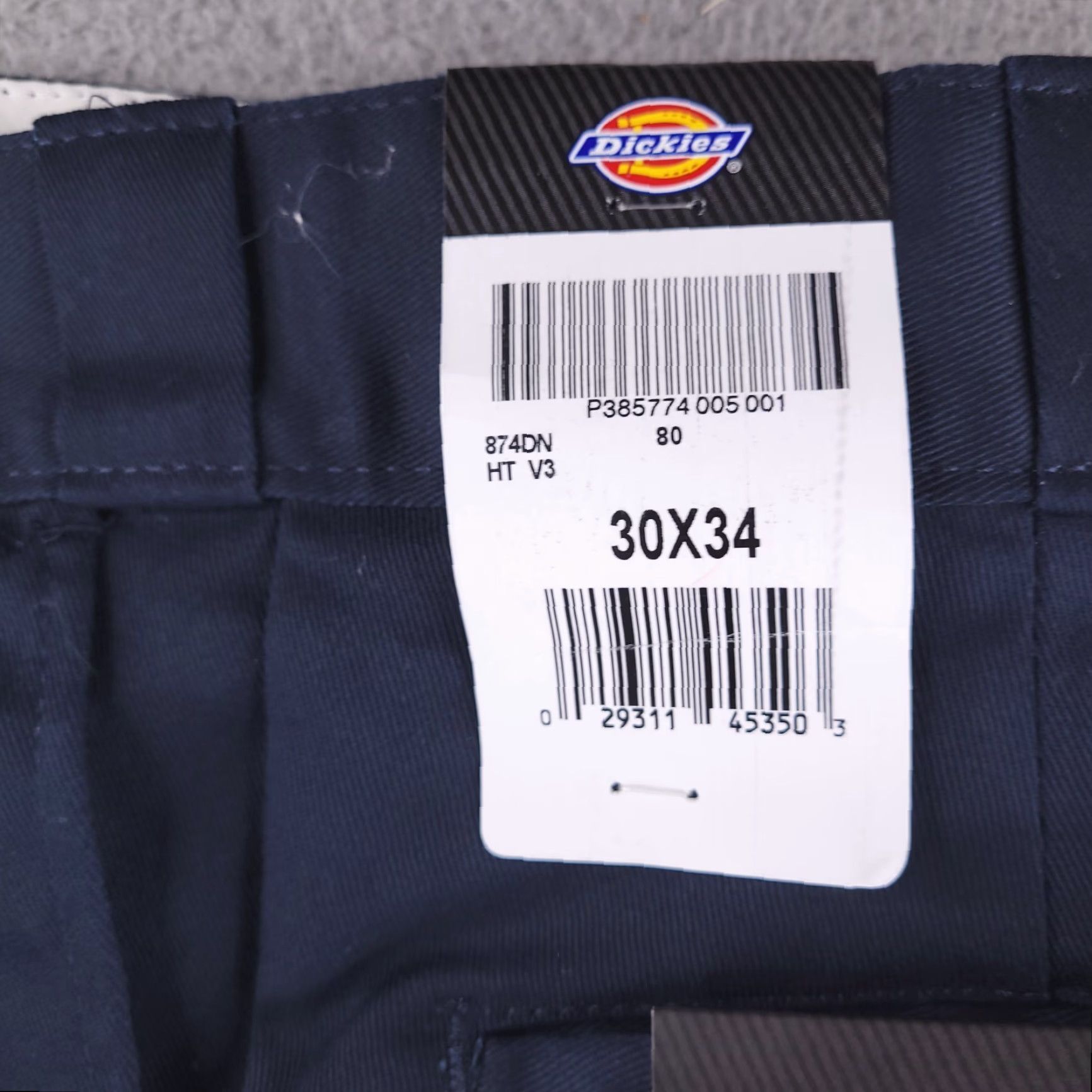 Dickies NEW Dickies Pants Mens 30x34 Original Fit 874 Navy Blue Work Casual Poly Blend Size US 30 / EU 46 - 2 Thumbnail