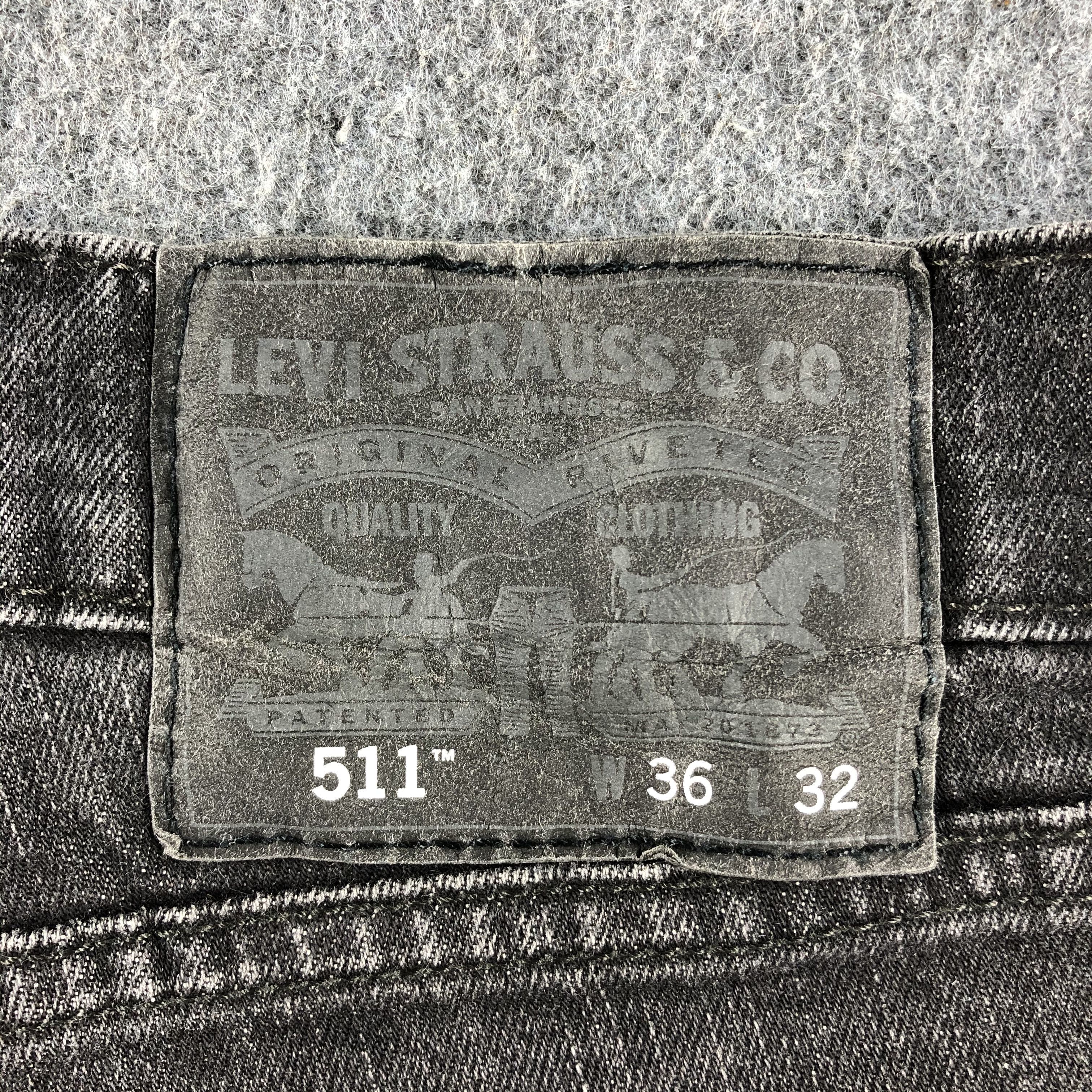 Levi's Vintage Faded Black Levis 511 Jeans-J2351 Size US 36 / EU 52 - 5 Thumbnail
