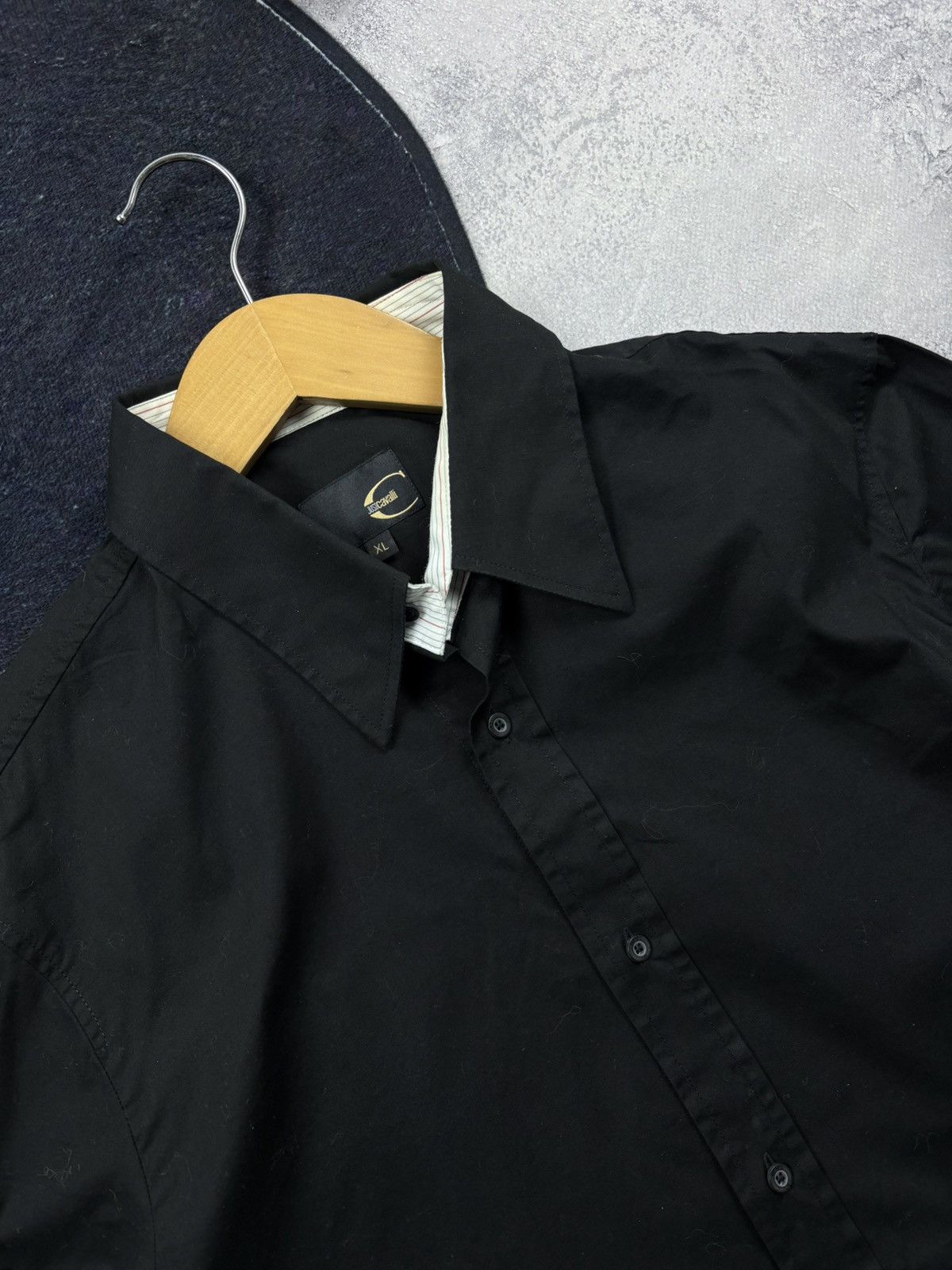 Just Cavalli JUST CAVALLI Vintage Button Up Shirt Mini Metal Logo Luxury Size US XL / EU 56 / 4 - 4 Thumbnail