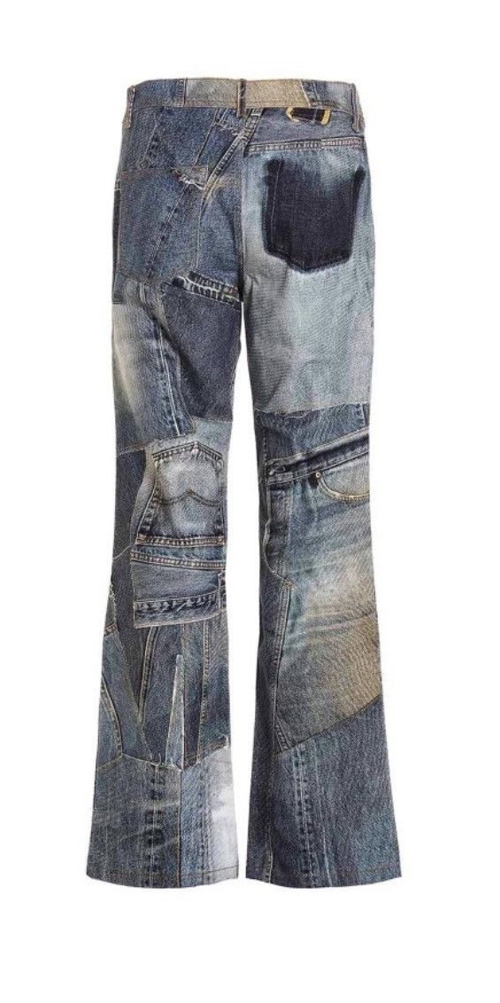 Andersson Bell $459 TROMPE L’OEIL PRINTED DENIM JEANS FLARED LEG BOOT CUT Size US 36 / EU 52 - 10 Thumbnail