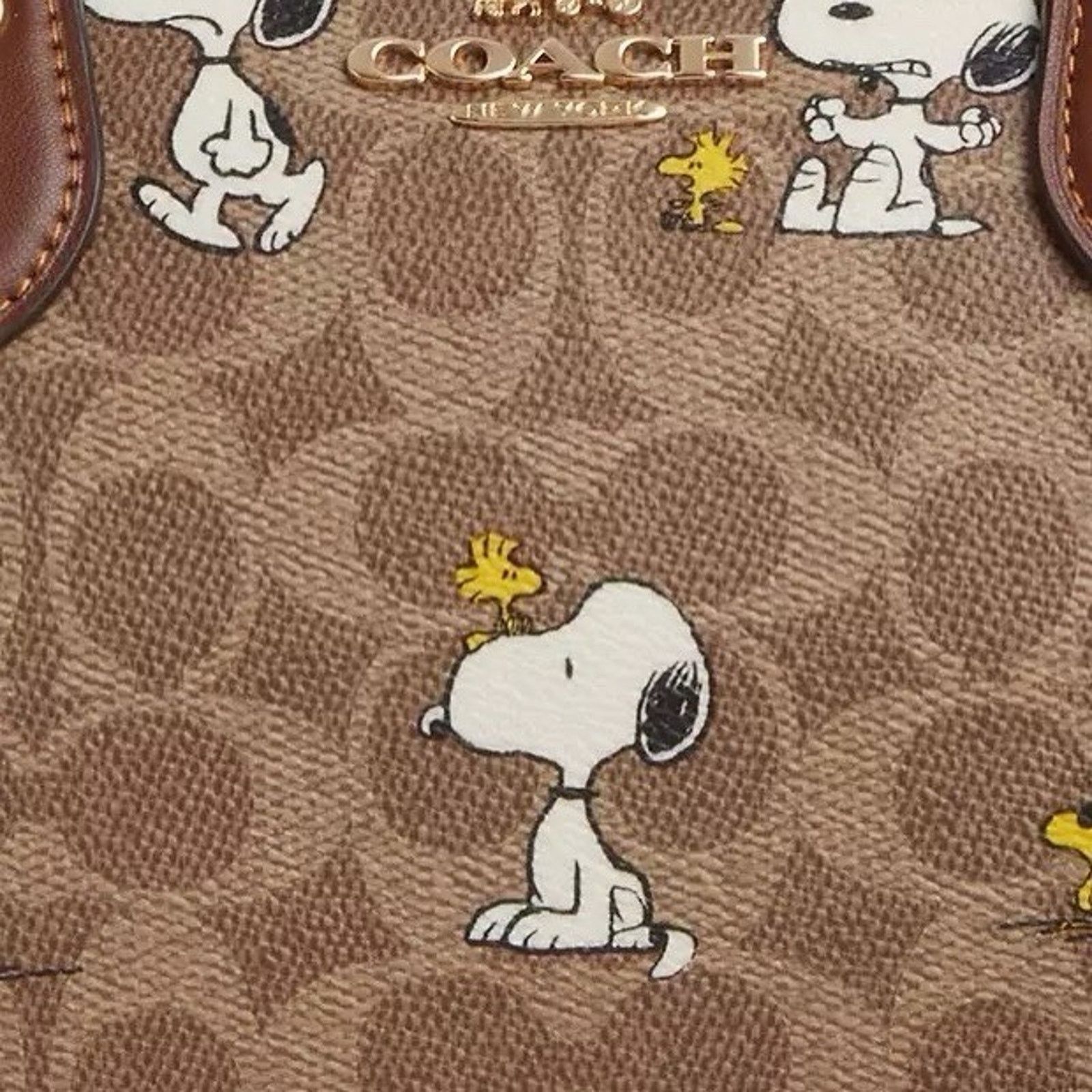 Coach NWT Coach X Peanuts Rowan Satchel Bag Snoopy Print CBM33 Size ONE SIZE - 11 Thumbnail