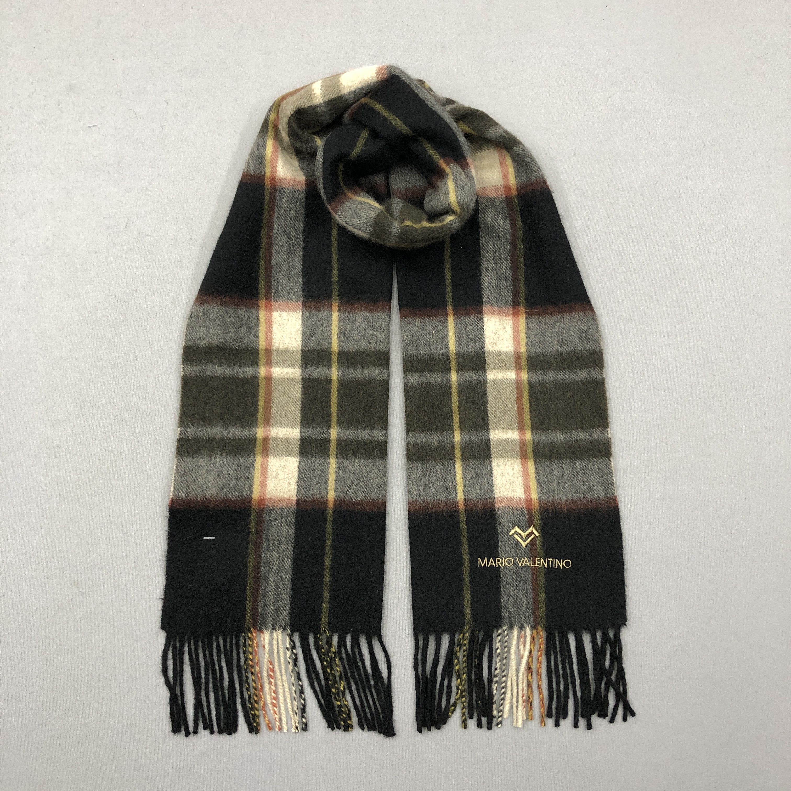 Mario Valentino Vintage Mario Valentino Scarf Muffler Wool Cashmere Scarves Size ONE SIZE - 1 Thumbnail