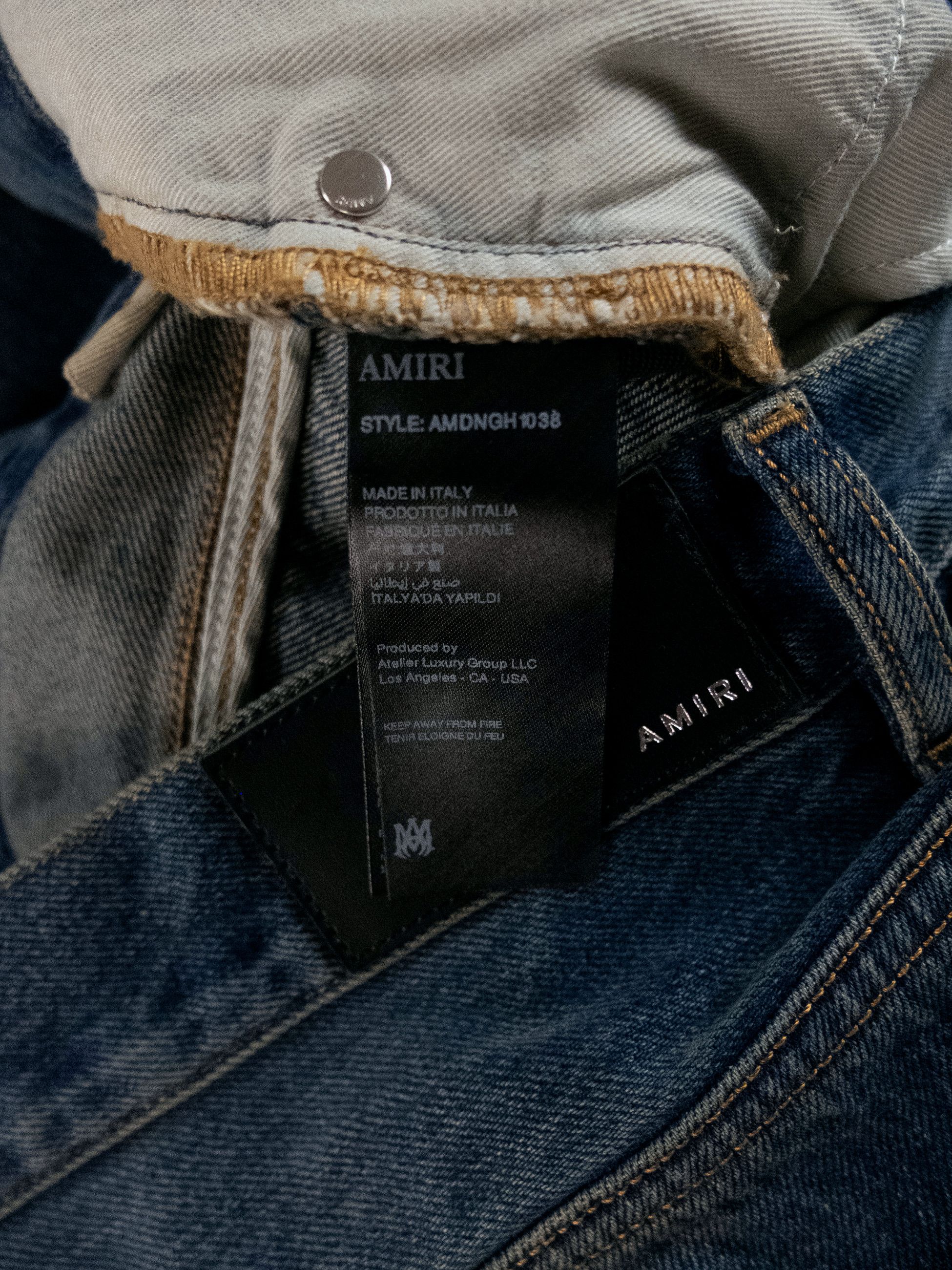 Amiri AMIRI dark blue released hem straight jeans Size 32 Size US 32 / EU 48 - 9 Thumbnail